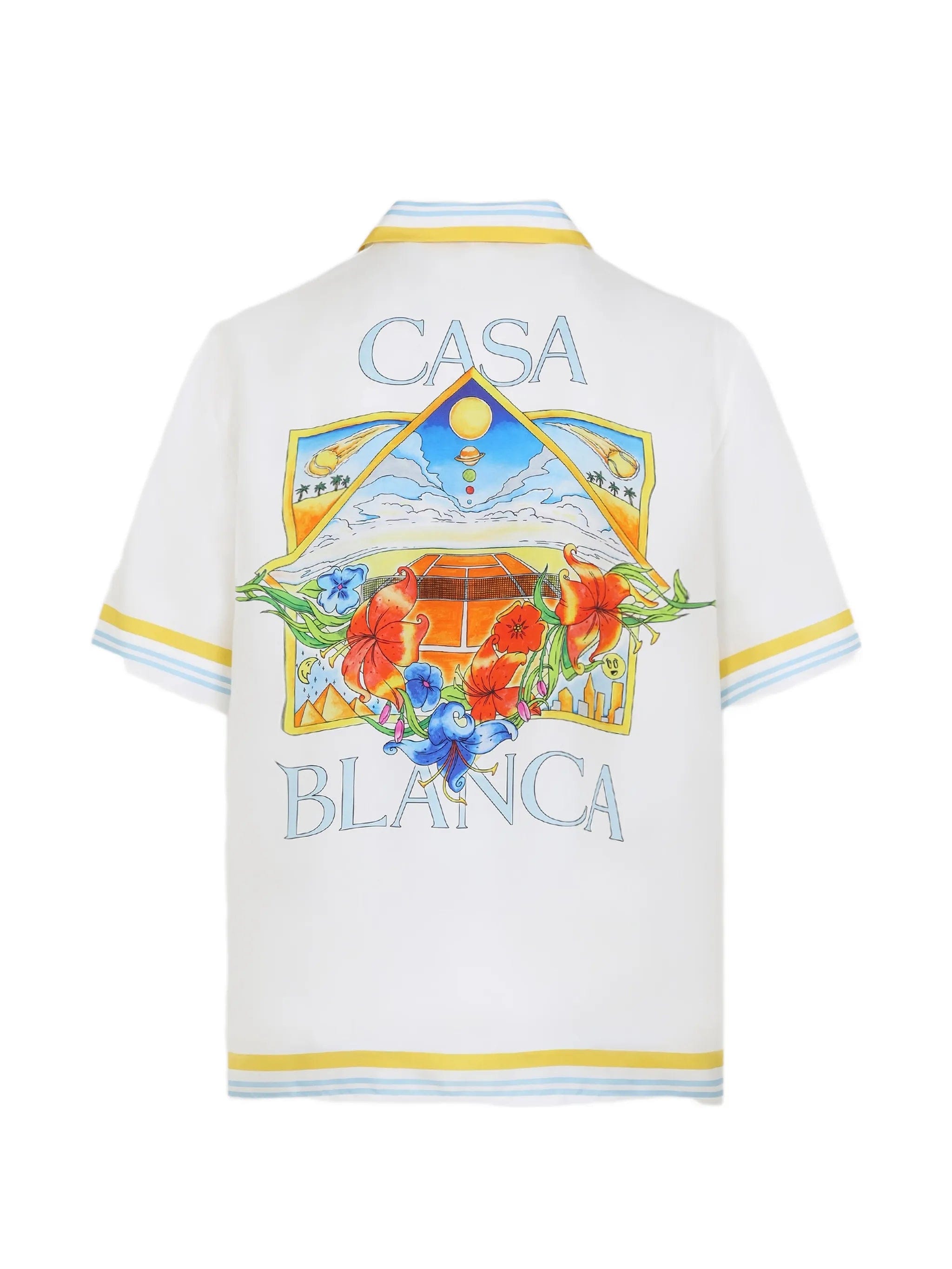 Casablanca camp - collar printed shirt