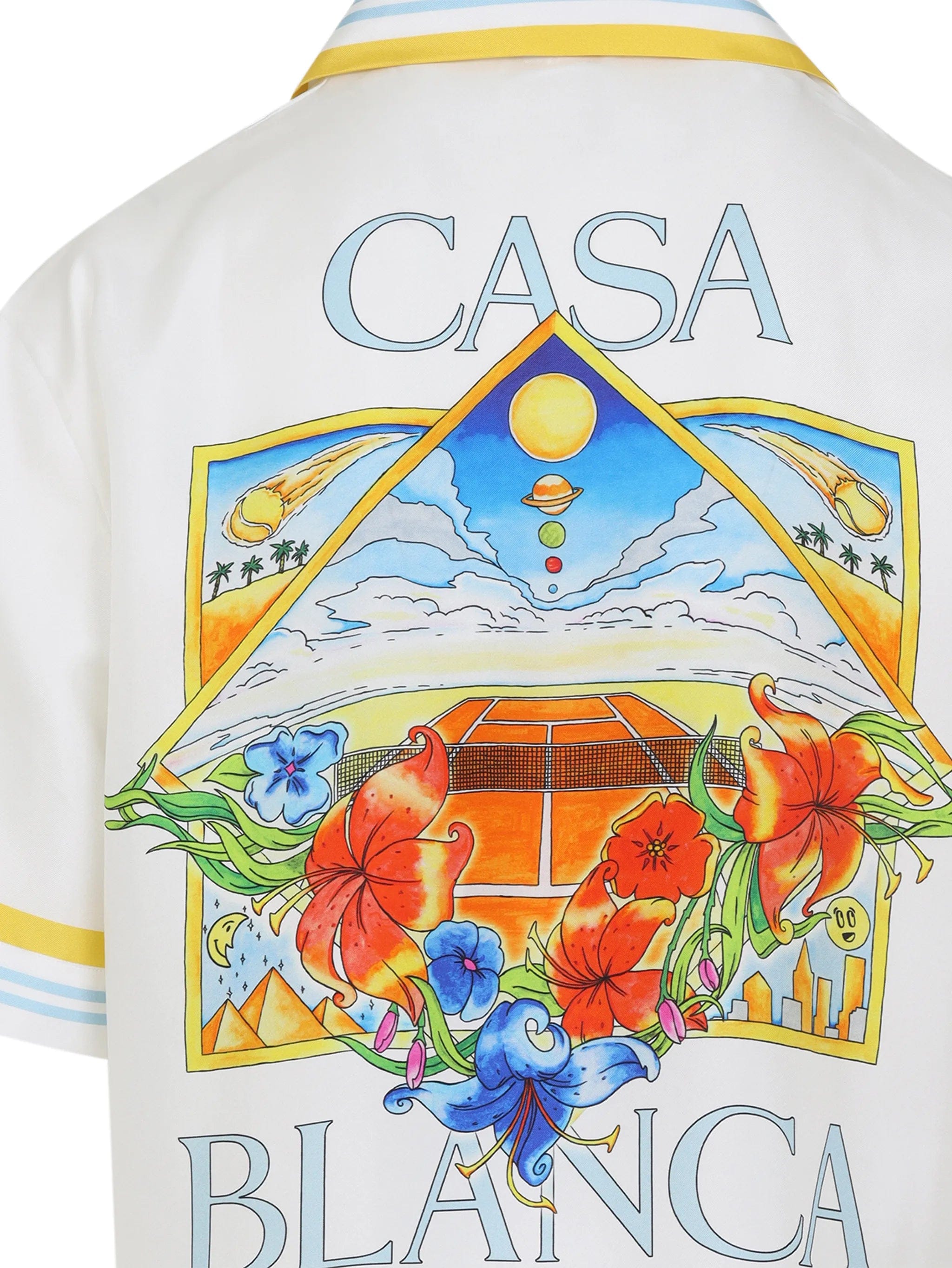 Casablanca camp - collar printed shirt