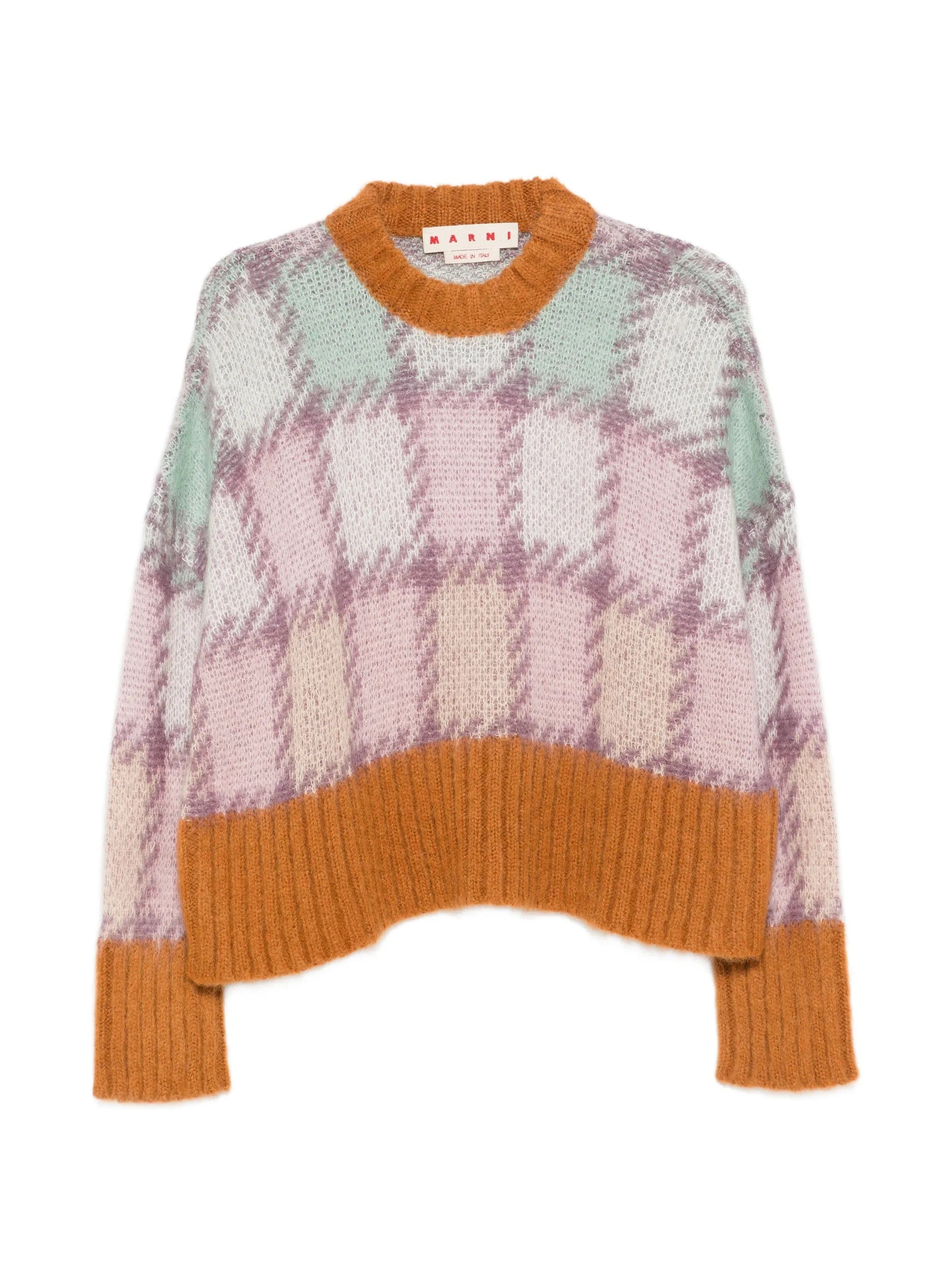 Marni checked mohair jumper