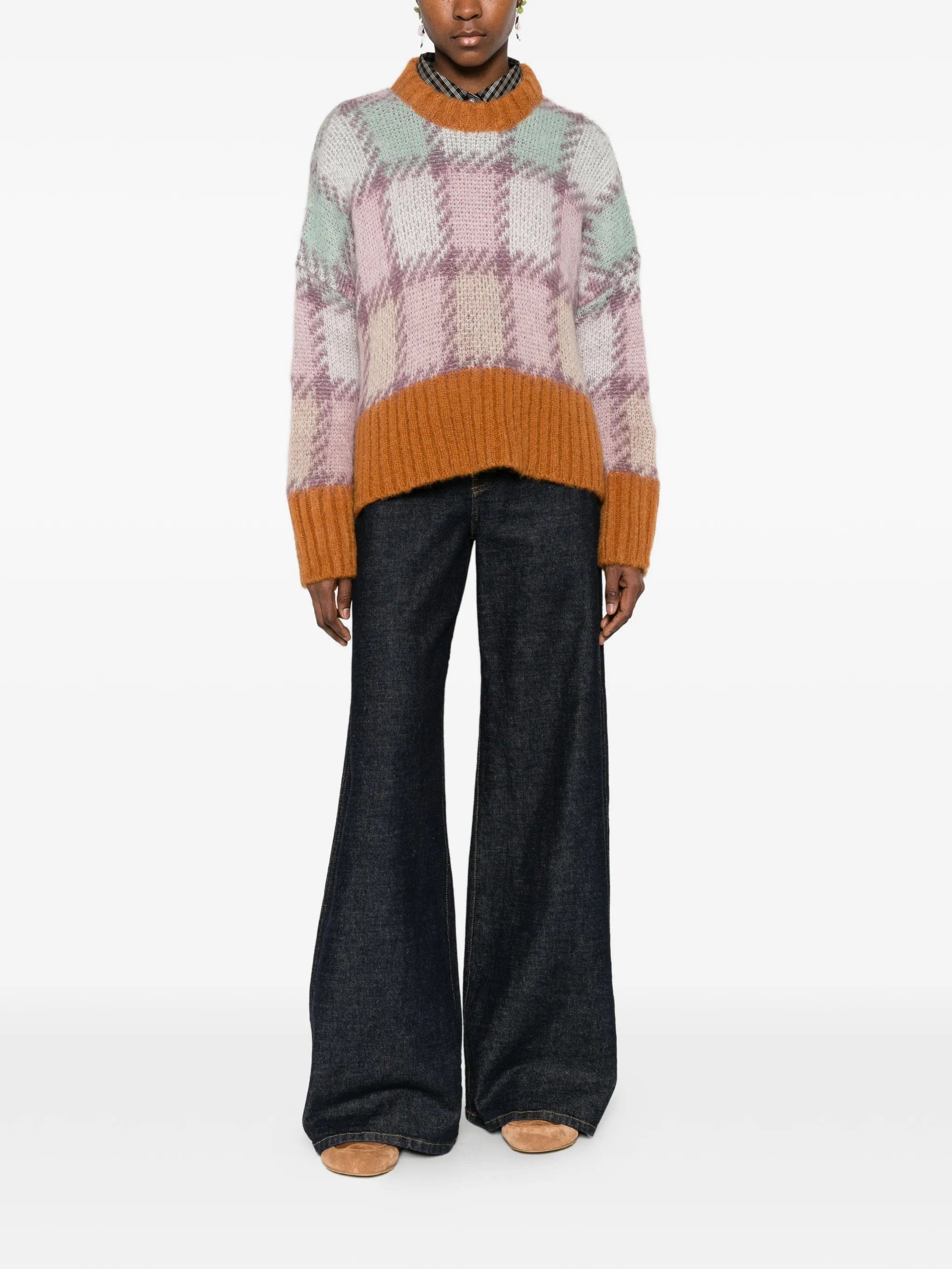 Marni checked mohair jumper