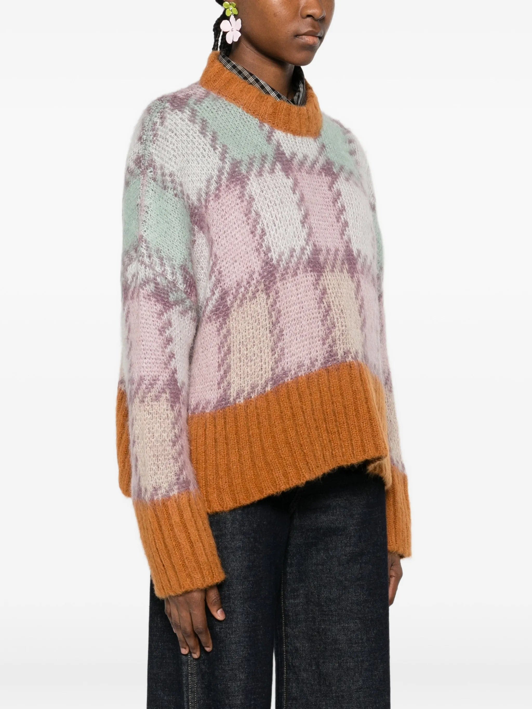 Marni checked mohair jumper