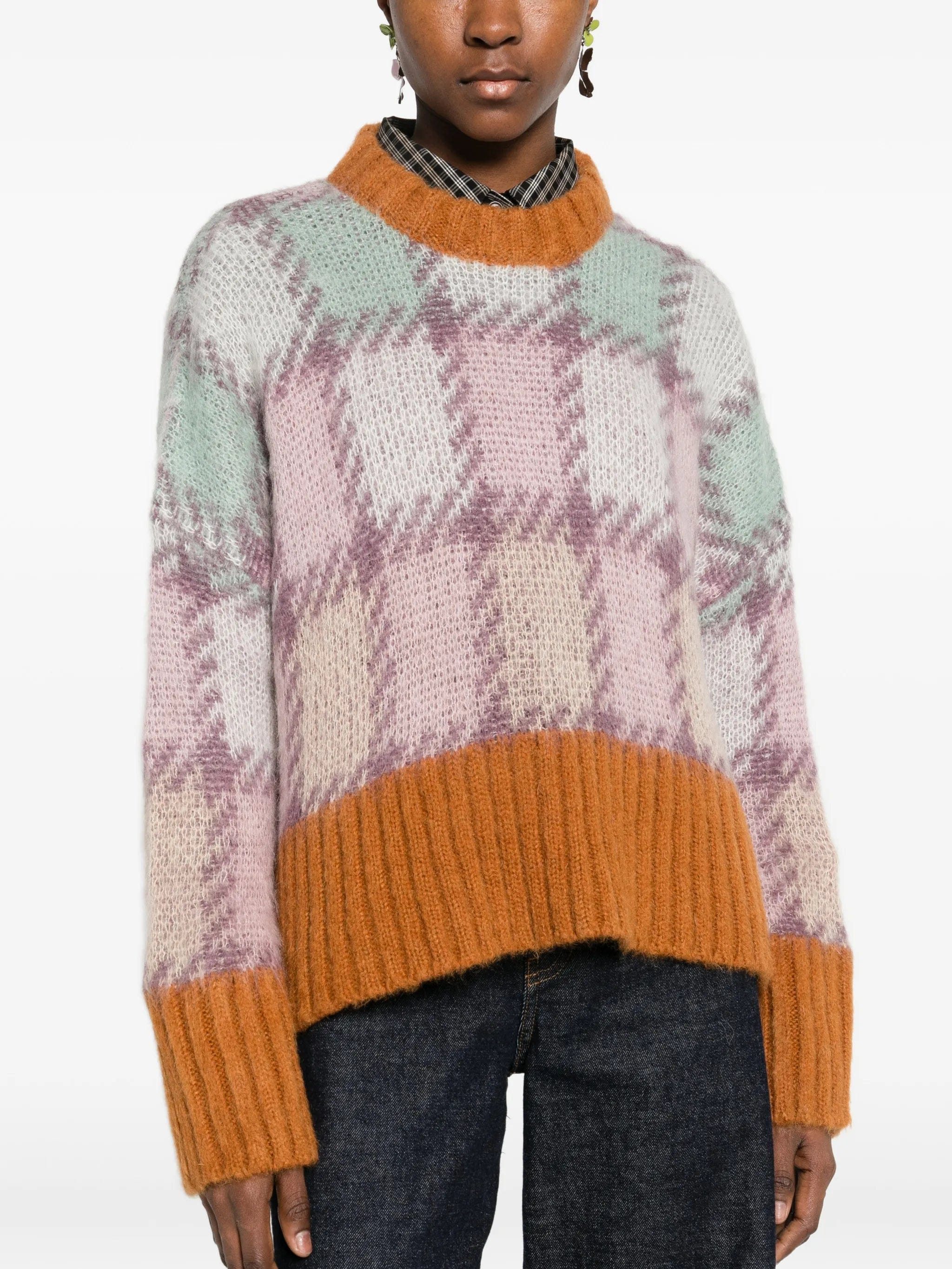 Marni checked mohair jumper