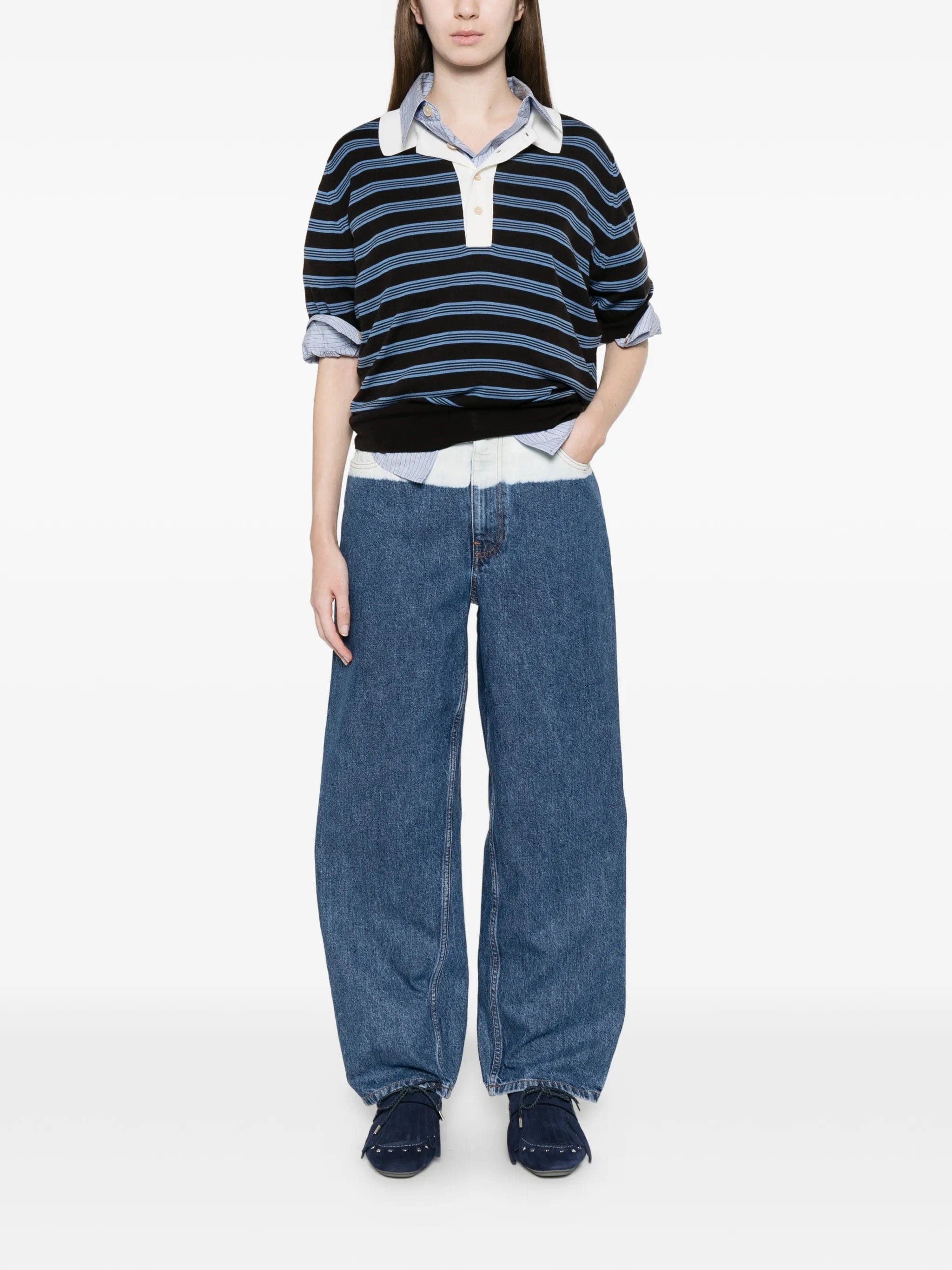 Marni gradient wide leg jeans