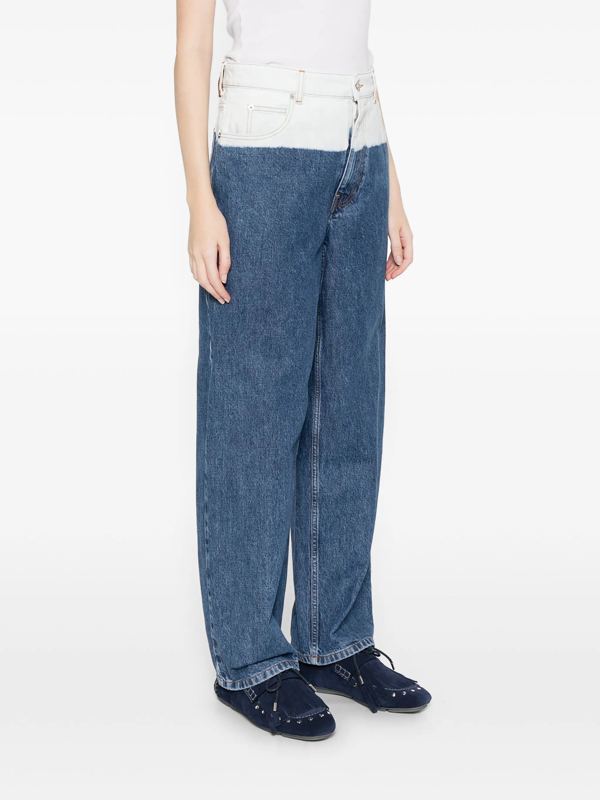 Marni gradient wide leg jeans