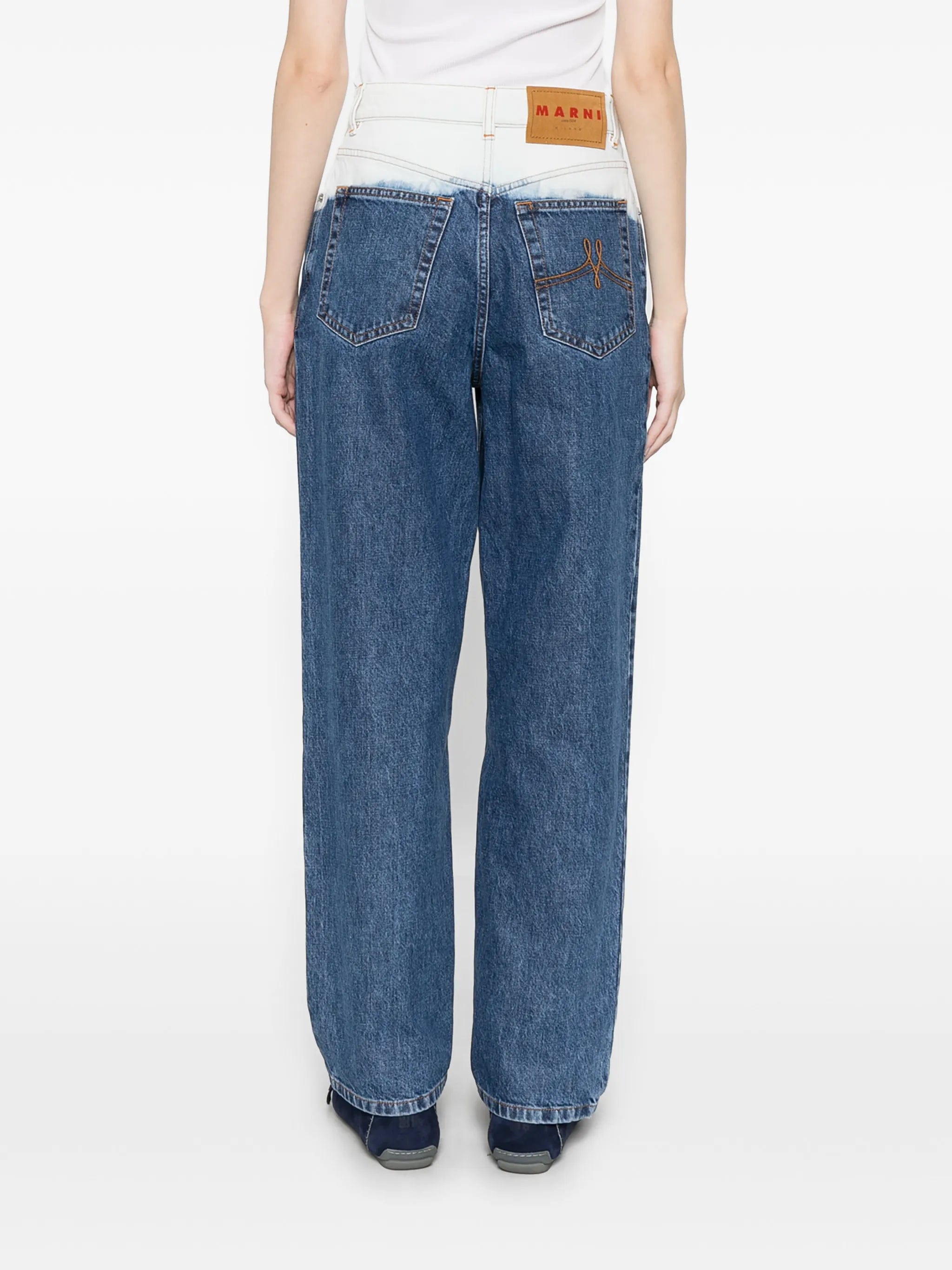 Marni gradient wide leg jeans