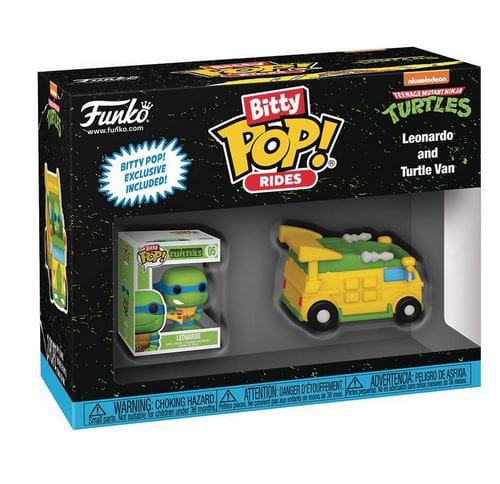 Funko Pop Funko Bitty Pop Rides TMNT Leonardo and Turtle Van Vinyl Figure