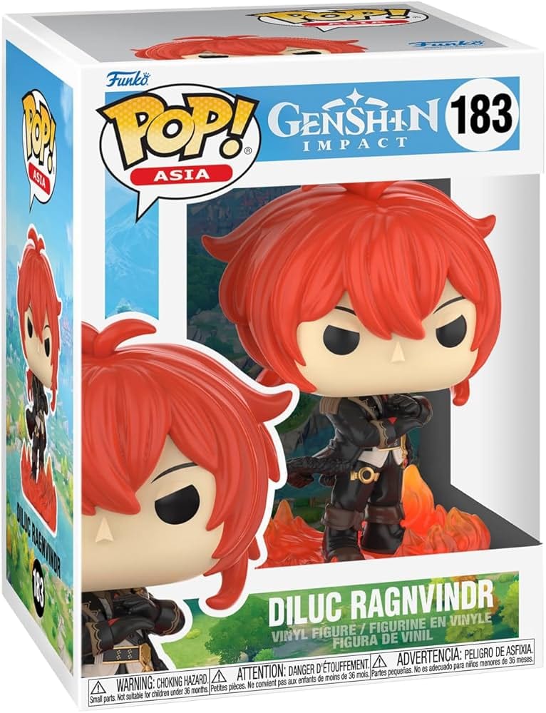 Kaisopops Funko POP! Genshin Impact - Diluc Ragnvindr #183 Pop Vinyl Figure