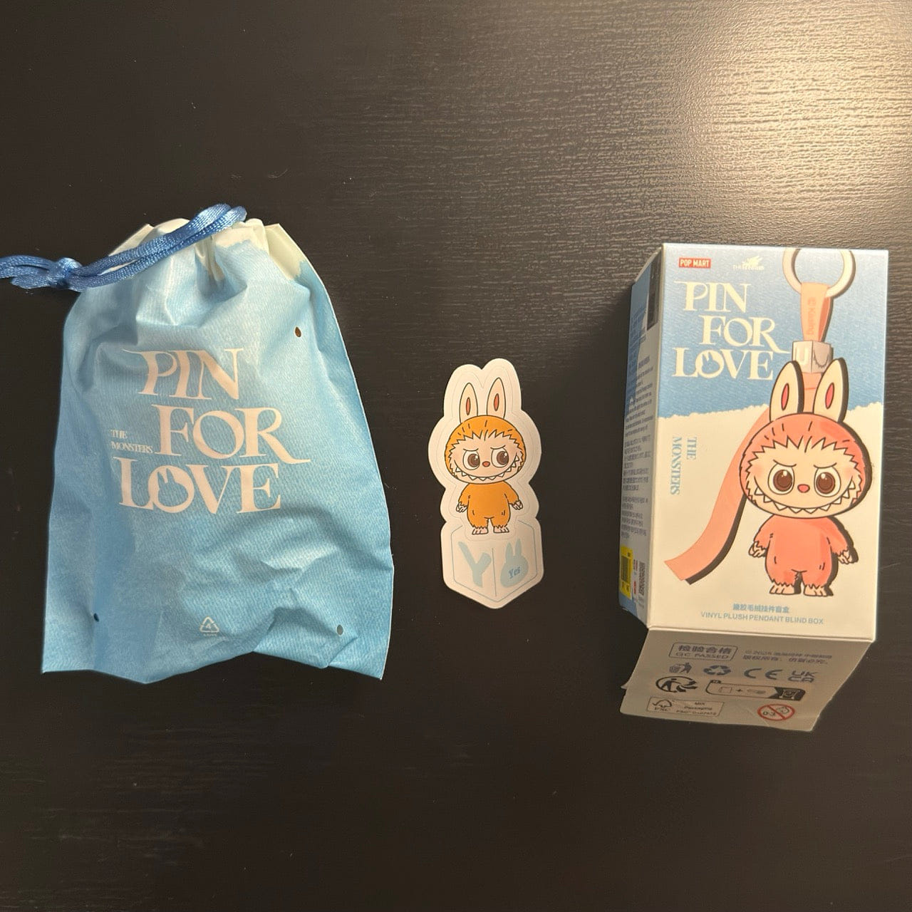 Hububu Y - The Monsters Labubu Pin for Love N - Z Plush - POP MART