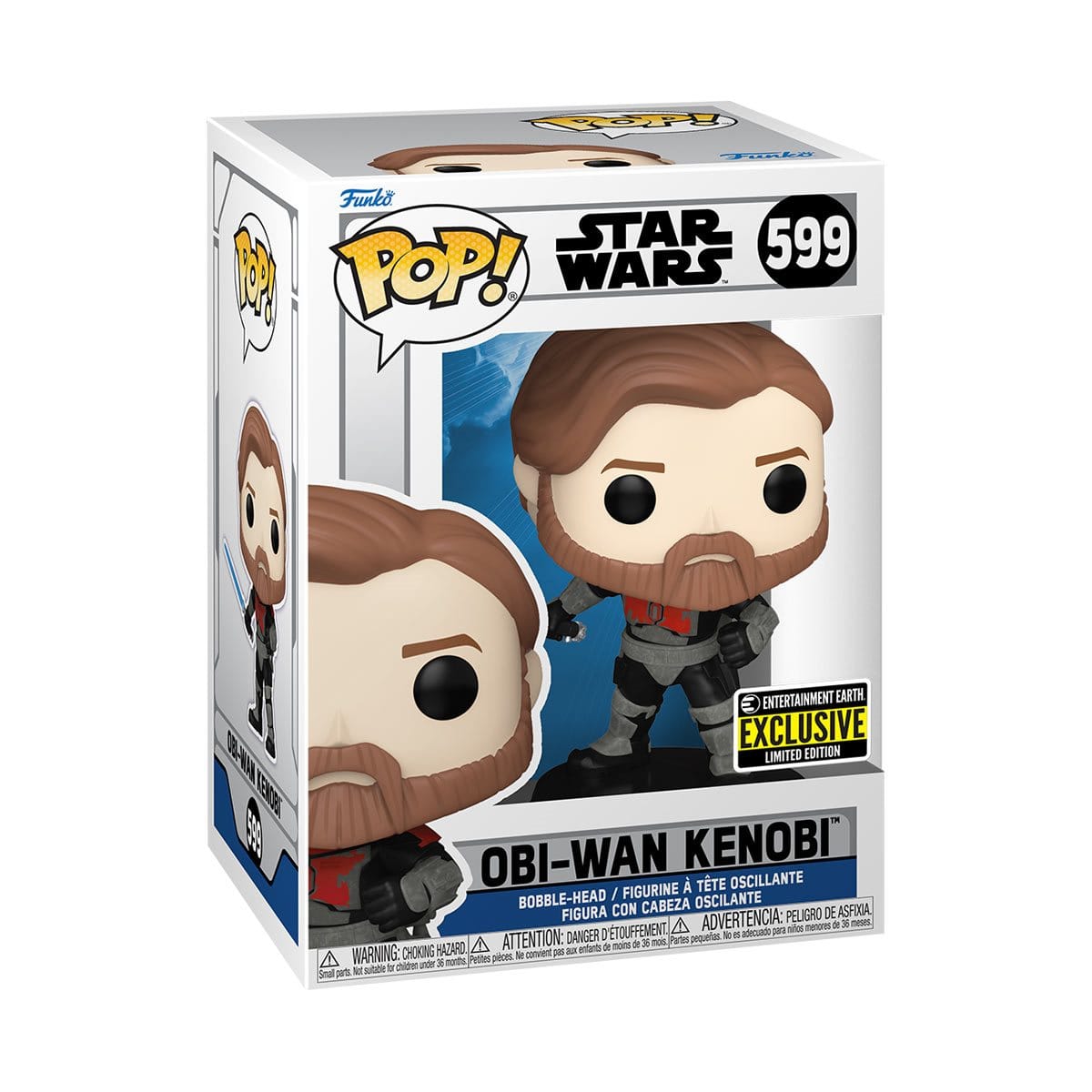 Funko Pop Star Wars Clone Wars Obi - Wan Kenobi Mandalorian Armor EE Exclusive 599 Vinyl Figure