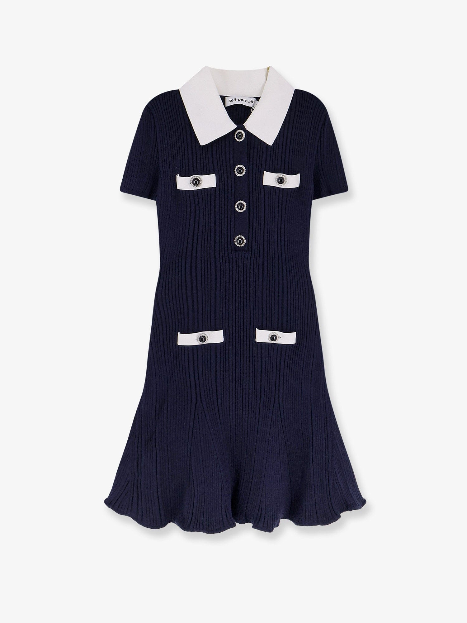 SELF Portrait Ribbed mini dress