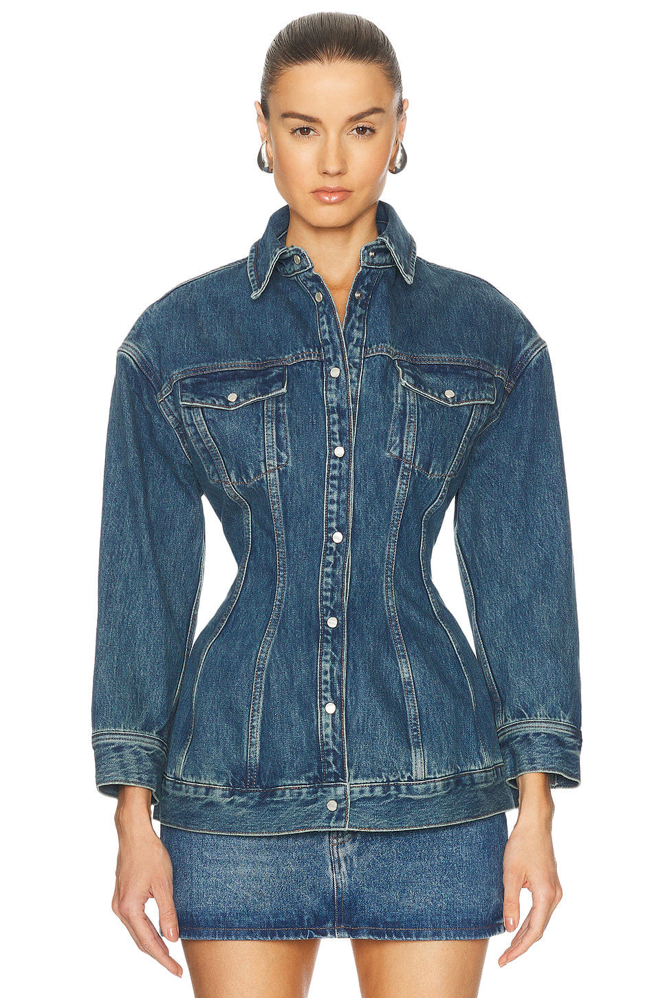 Wardrobe.nyc Denim Contour Jacket