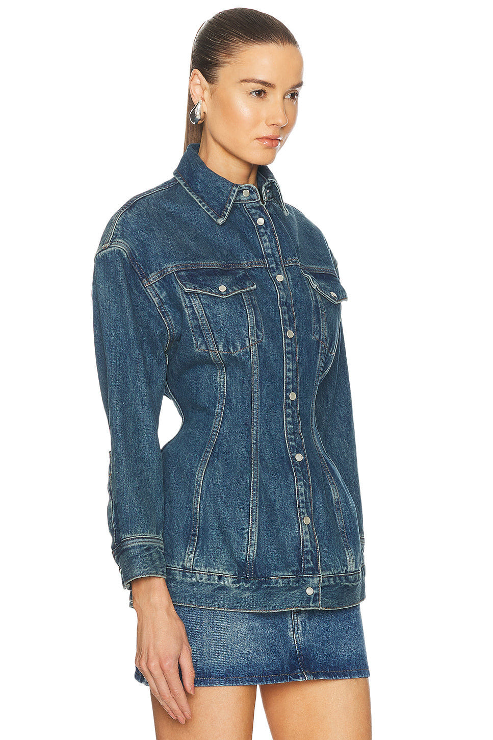 Wardrobe.nyc Denim Contour Jacket