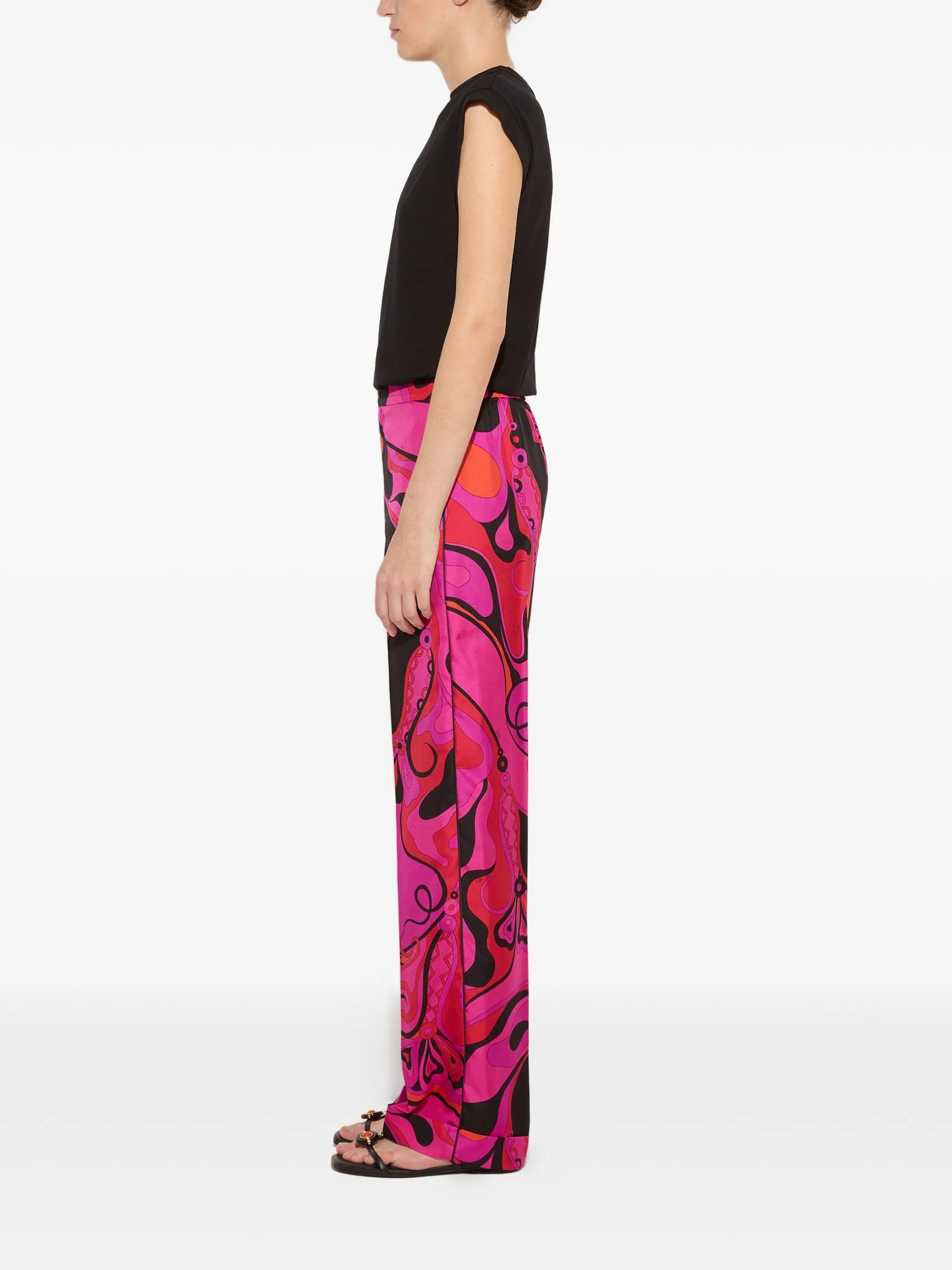PUCCI Orchidee - print silk pants