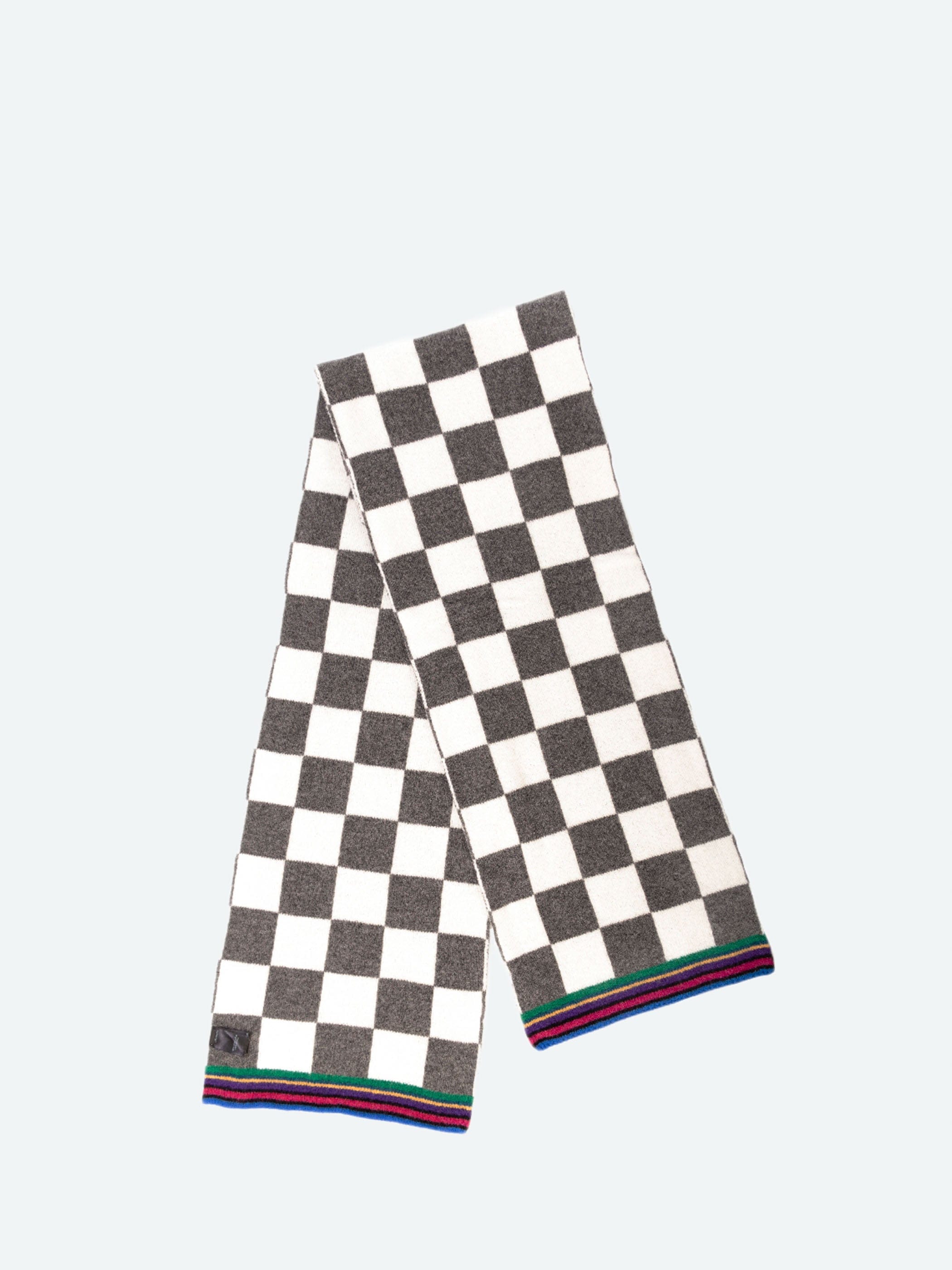 Paul Smith Monochrome Check Wool Scarf