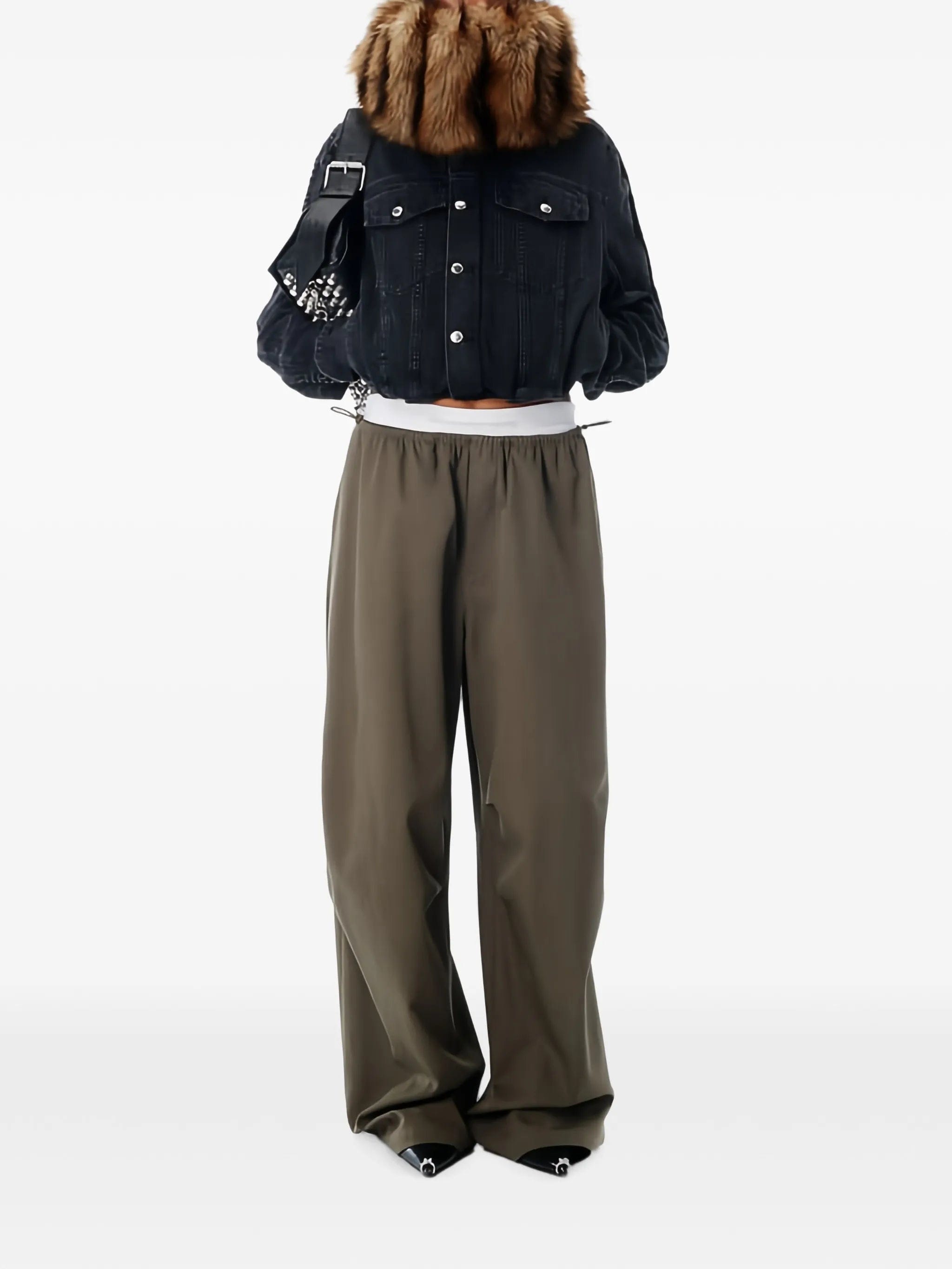 Alexander Wang logo - waistband trousers