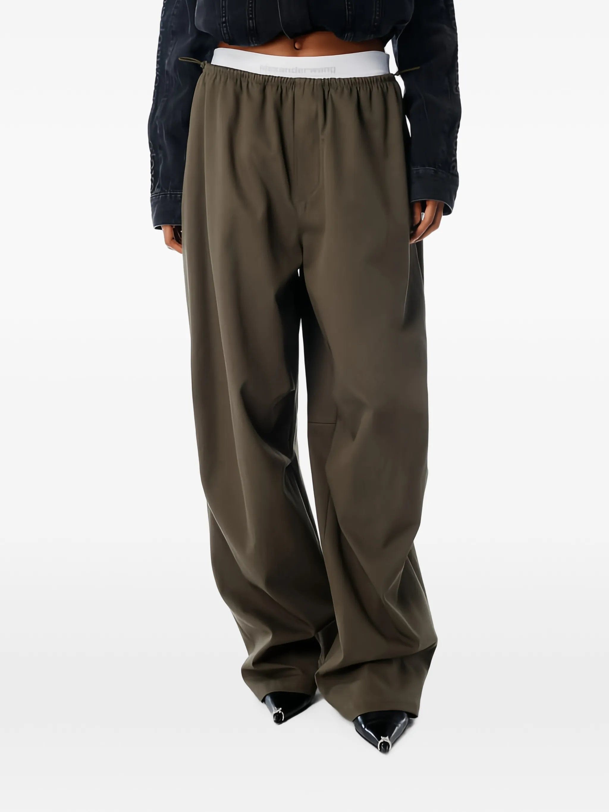 Alexander Wang logo - waistband trousers