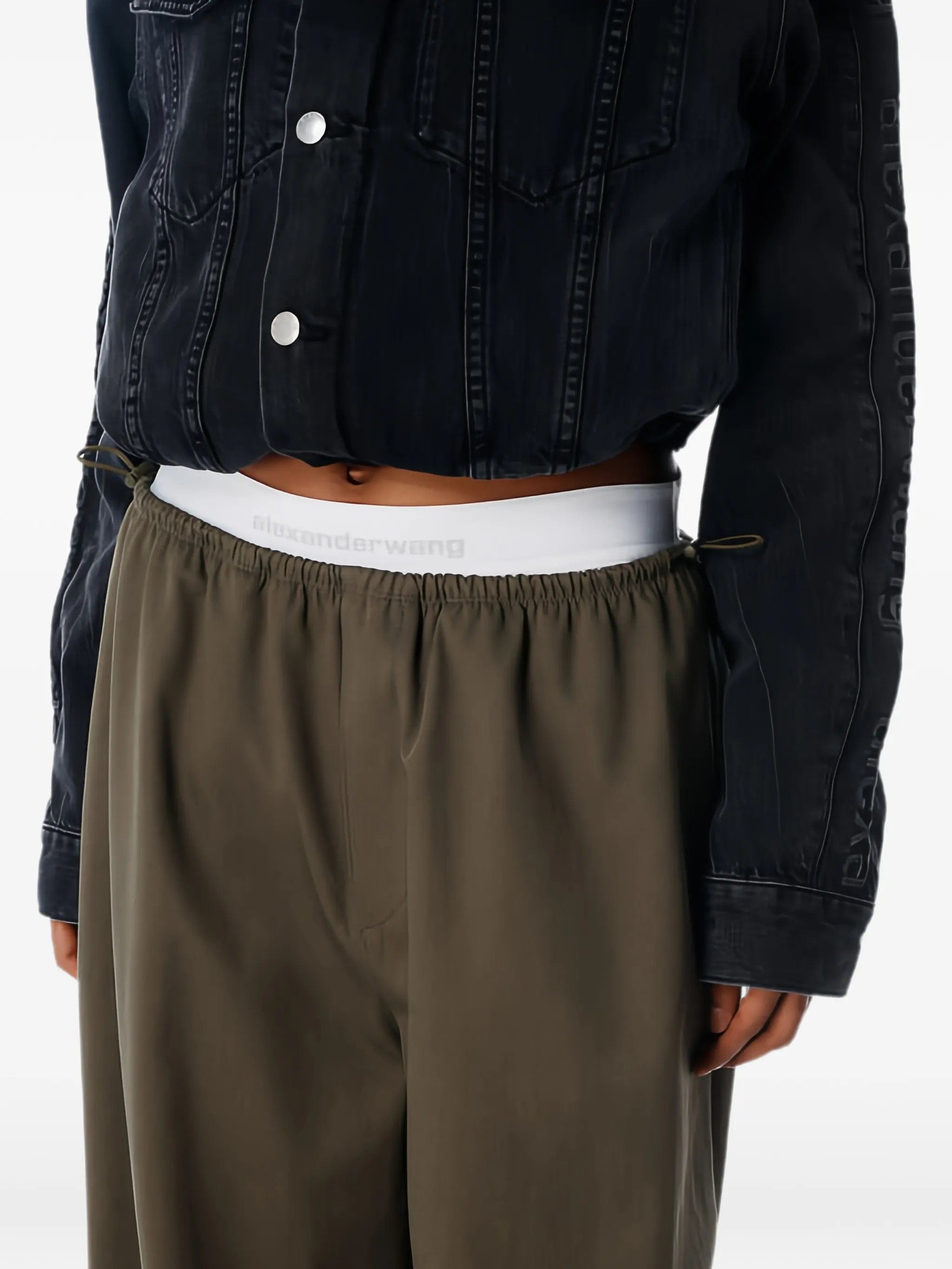 Alexander Wang logo - waistband trousers