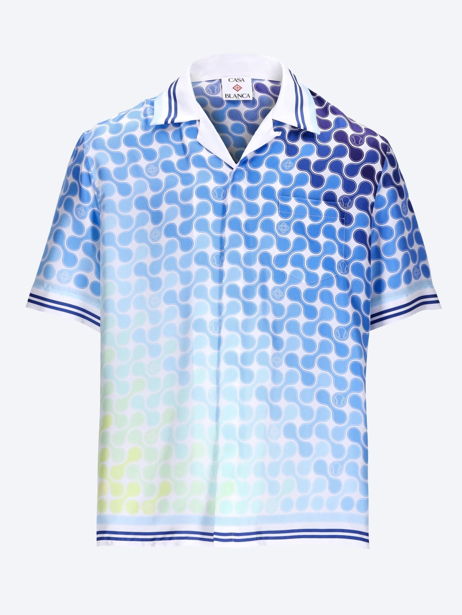 Casablanca Tennis tile cuban collar ss shirt
