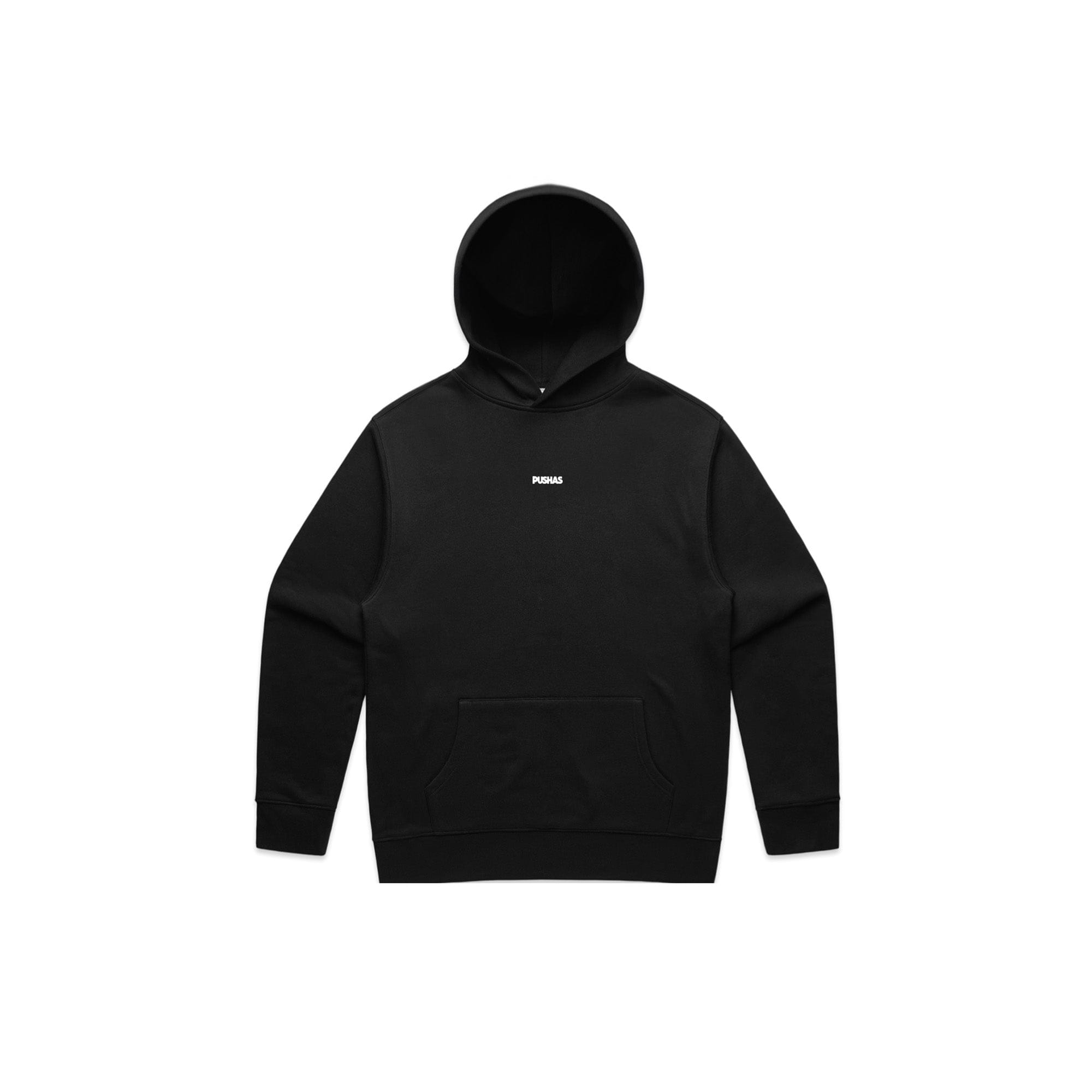 Pushas Relaxed EMB Hoodie Black (2025)
