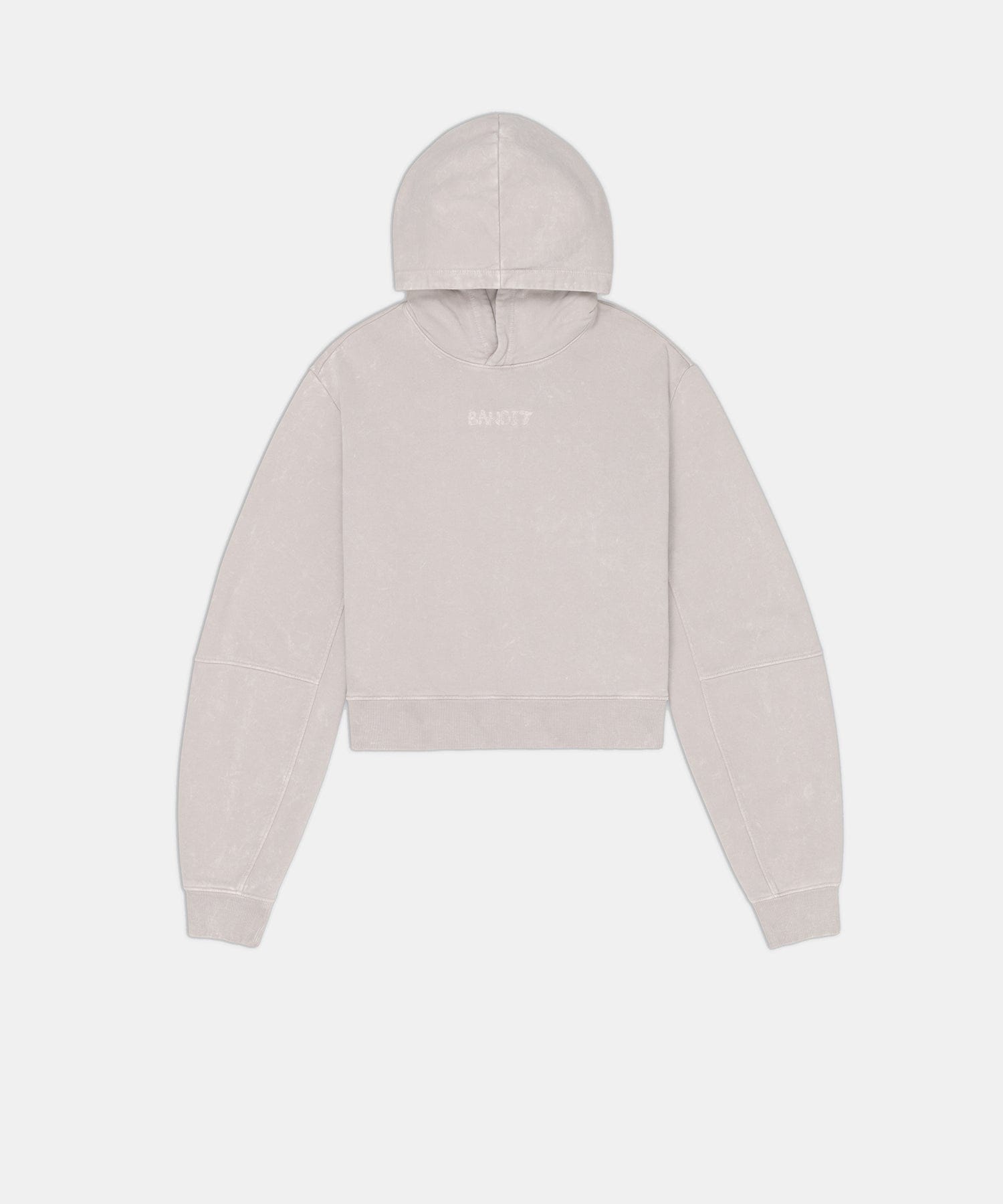 Bandit Running Bandit Womens Stitch Logo Cropped Hoodie Ash
