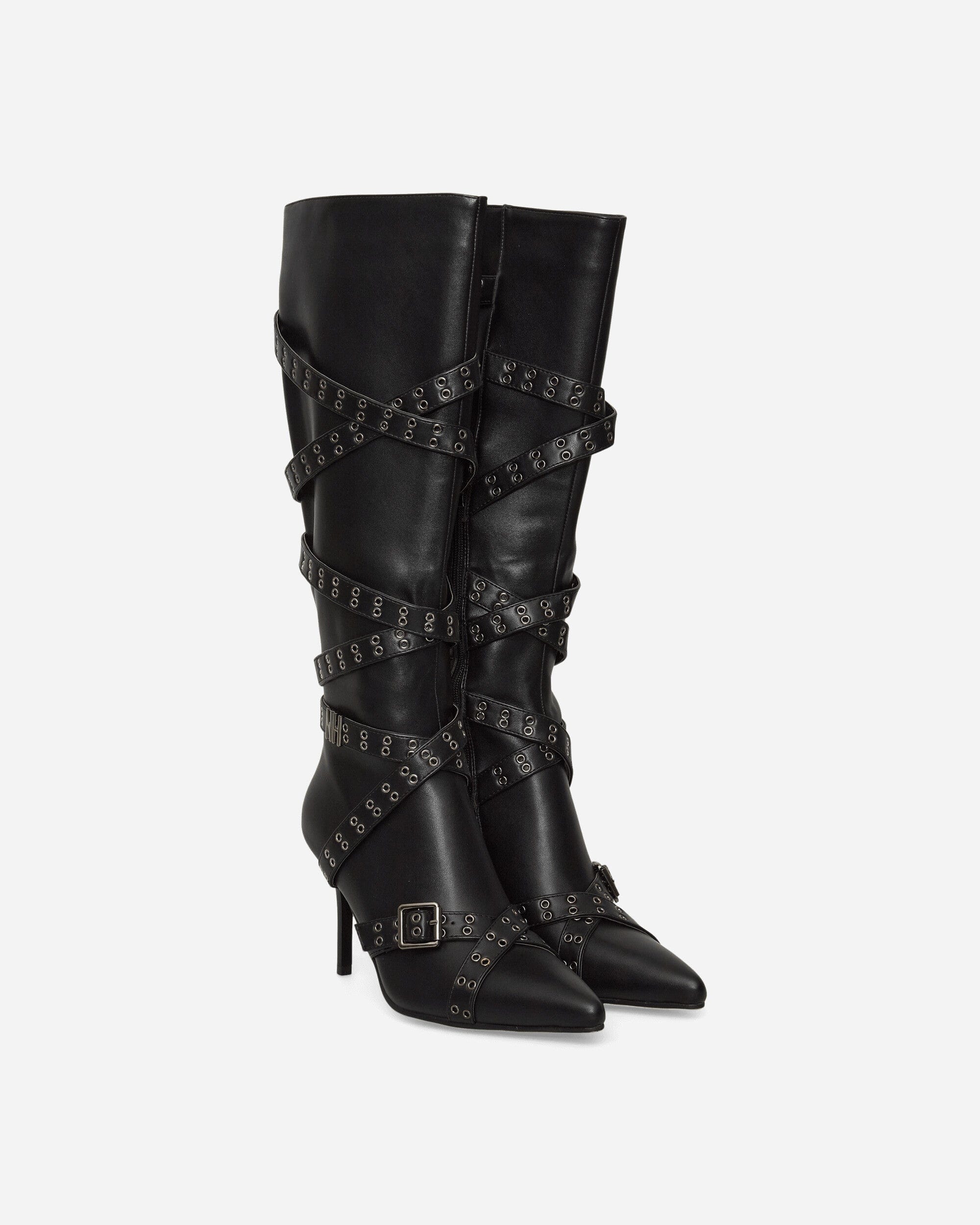 Nii Hai Women's Strappy Boots Black
