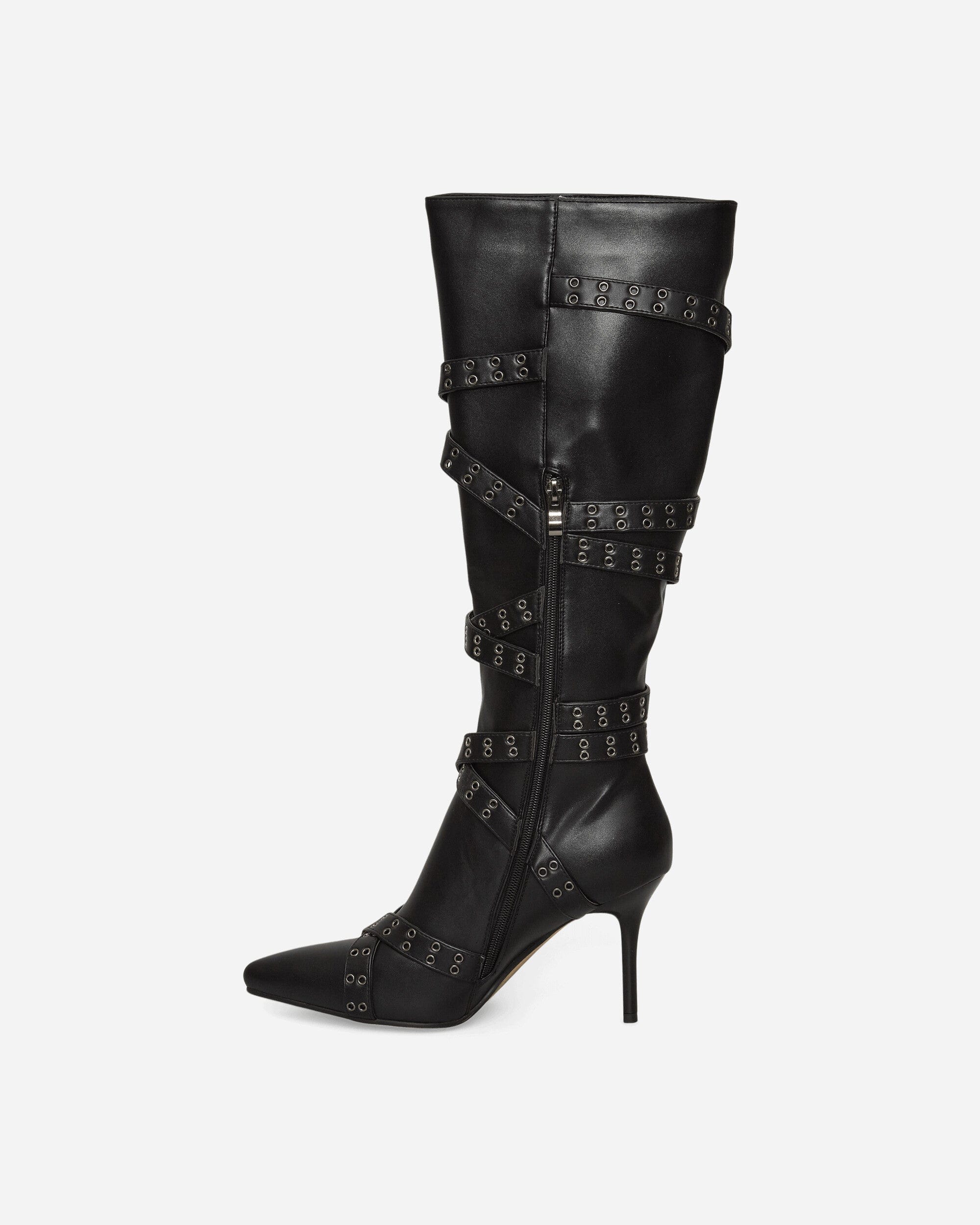 Nii Hai Women's Strappy Boots Black