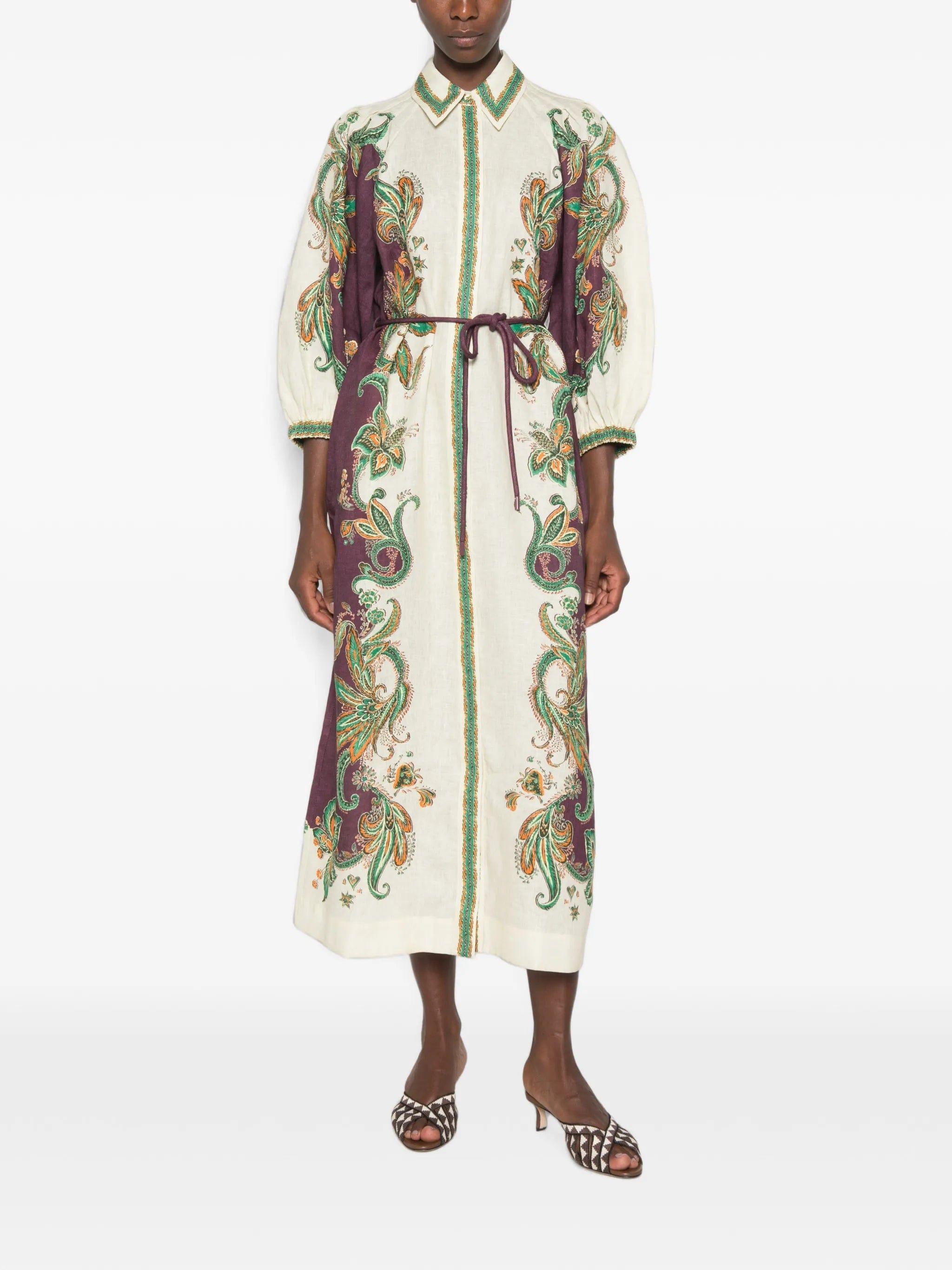 Alemais Ruthie paisley - print midi shirt dress