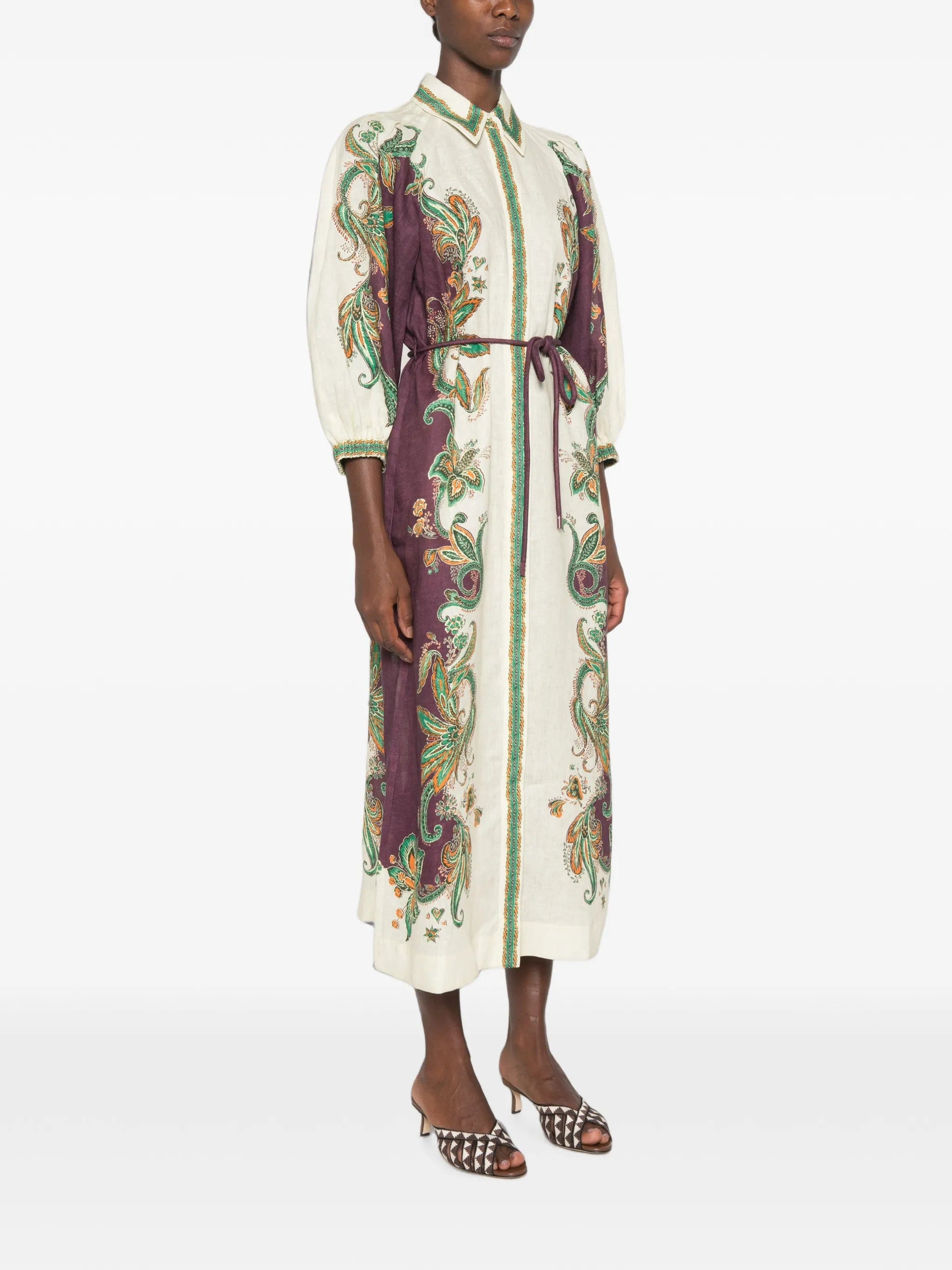 Alemais Ruthie paisley - print midi shirt dress