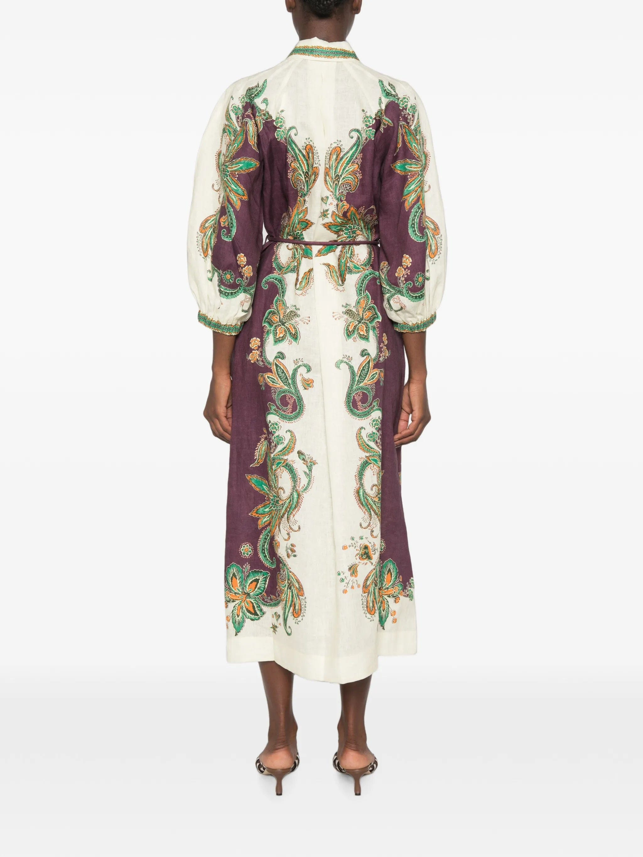 Alemais Ruthie paisley - print midi shirt dress