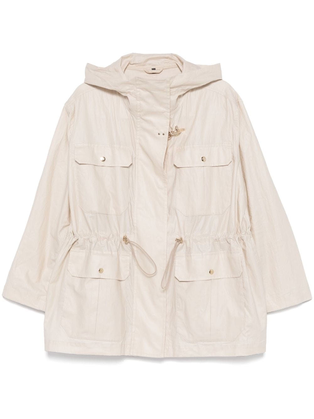 Fay Linen - Cotton Blend Parka — Ecru