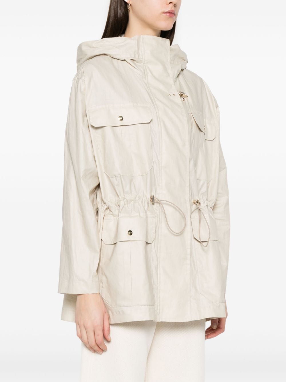 Fay Linen - Cotton Blend Parka — Ecru
