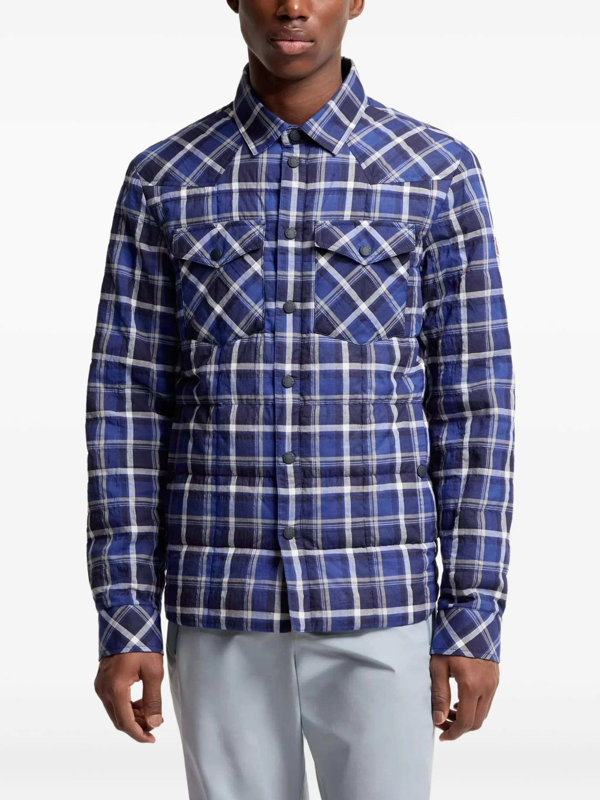 Moncler Grenoble Gelt plaid quilted jacket