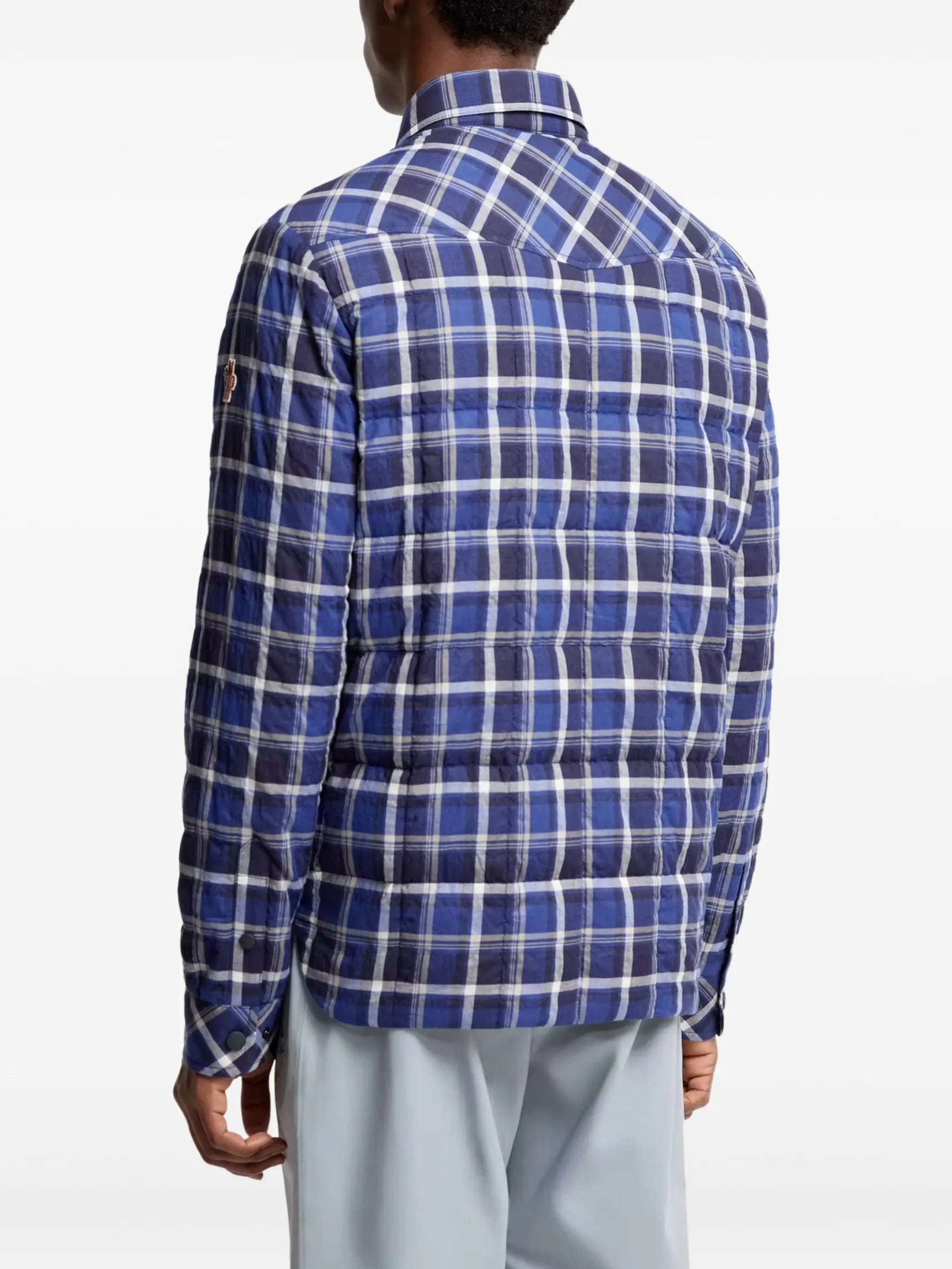 Moncler Grenoble Gelt plaid quilted jacket