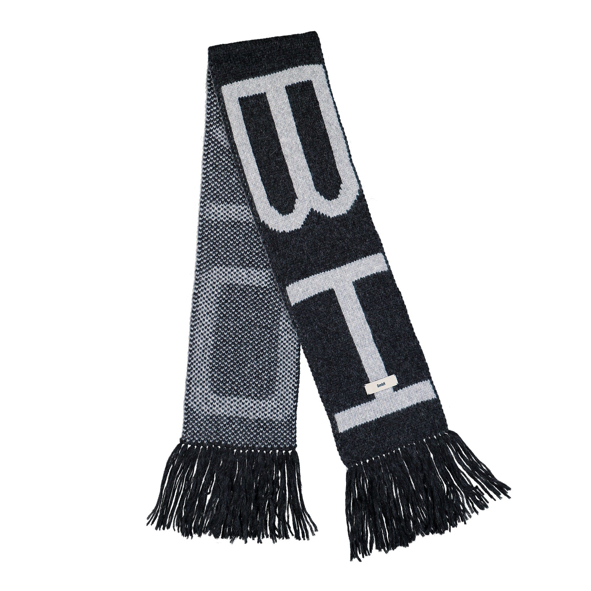 Gmbh Knitted Colour Blocked Scarf With Fringes