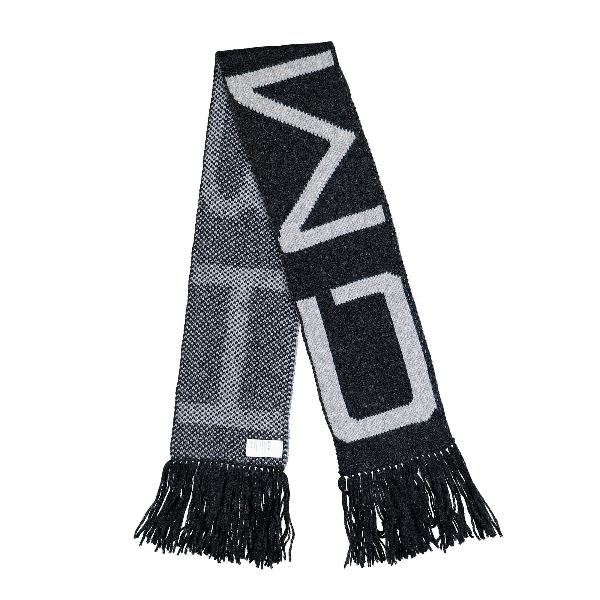 Gmbh Knitted Colour Blocked Scarf With Fringes