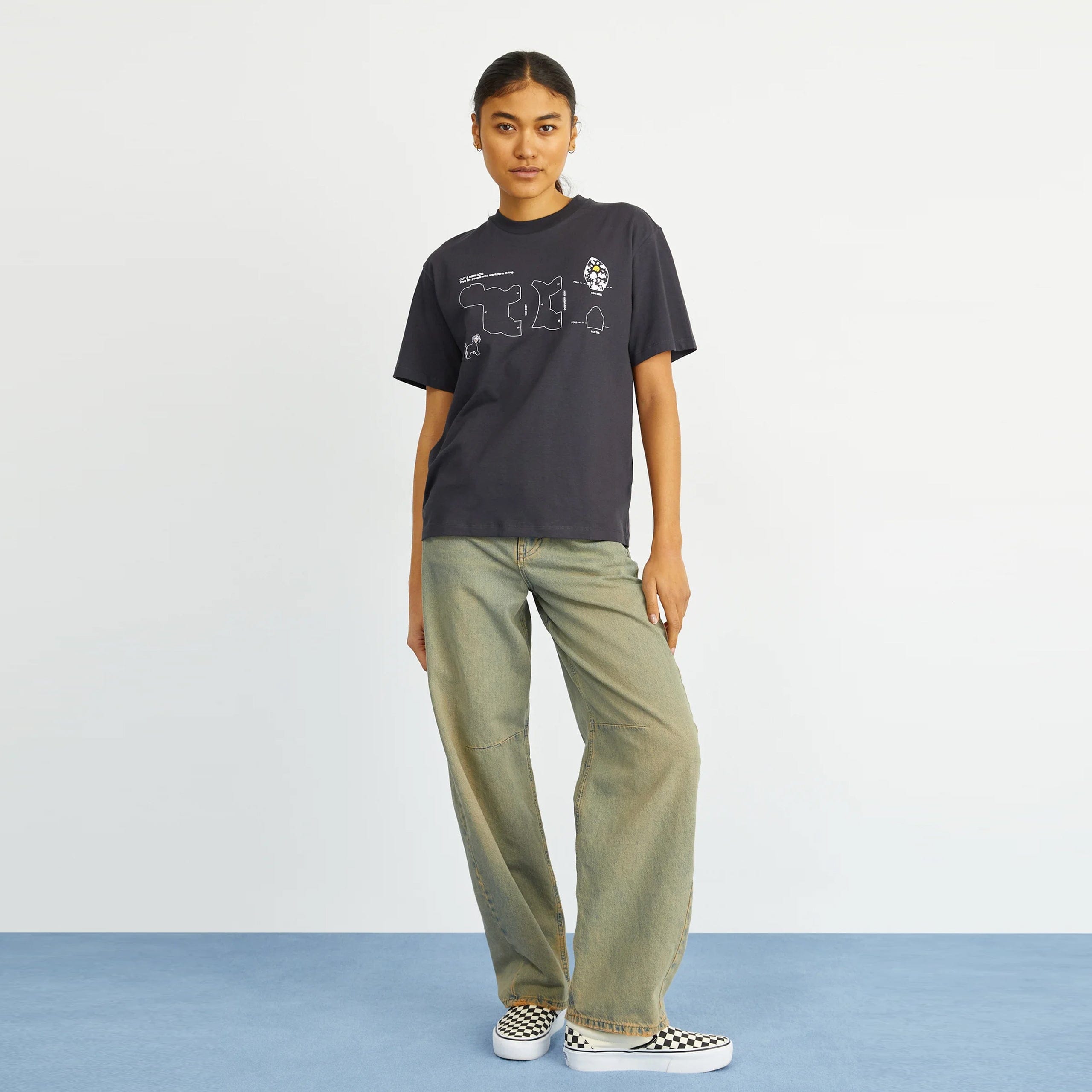 Carhartt WIP W' S/S Cut & Sewn Dog T - Shirt (Flint)
