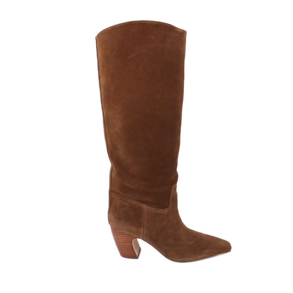 VINCE Camuto WIDE CALF SUEDE BOOTS BROWN 10 US