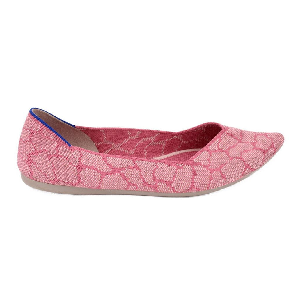 Rothys THE POINT KNIT FLATS PINK 12 US