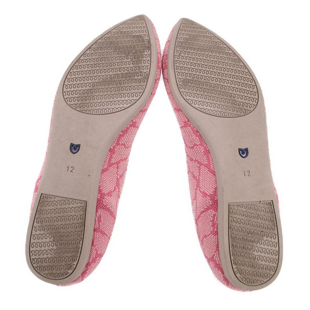Rothys THE POINT KNIT FLATS PINK 12 US