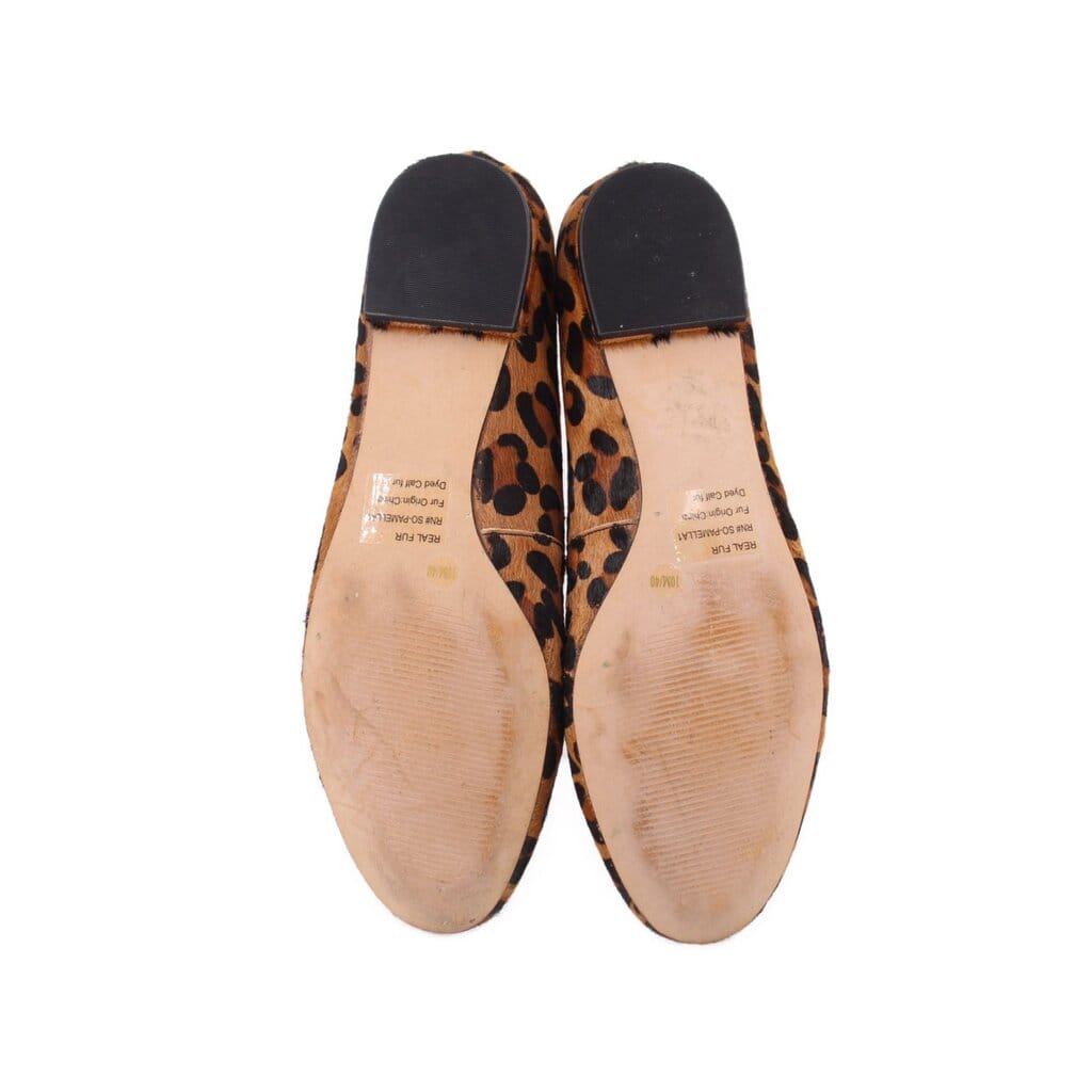 SOLE Society FUR FLATS BROWN 10 US