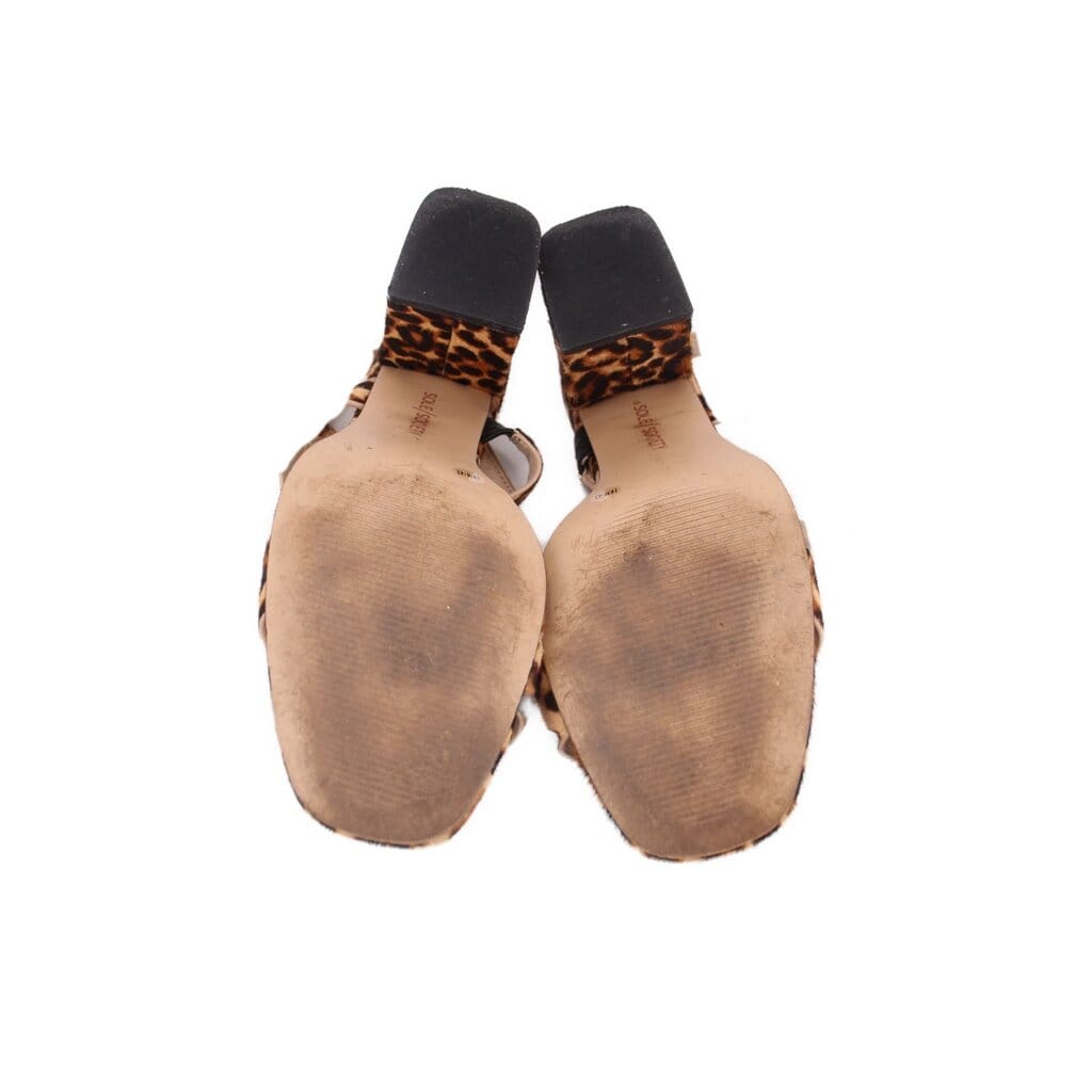 SOLE Society CALF HAIR SANDALS LEOPARD 10 US