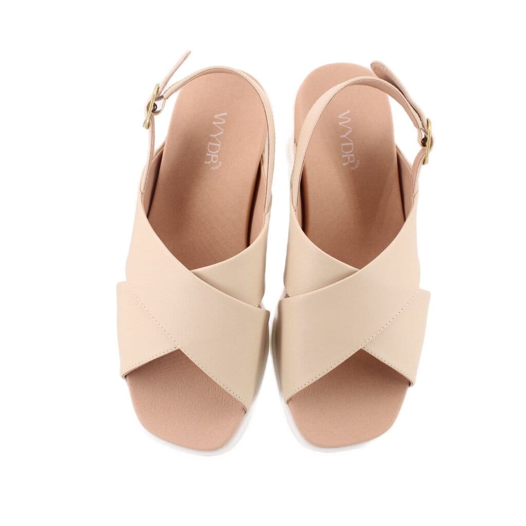 WYDR LEATHER SANDALS NUDE 8 US