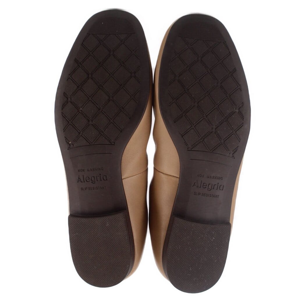 Alegria LEATHER FLATS TAN 6 US