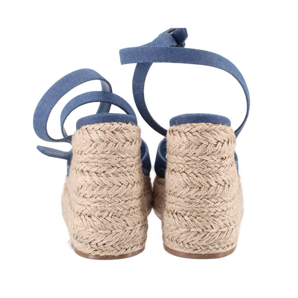 Louboutin ROPE WEDGE HEELS BLUE 42 EU | 10 US