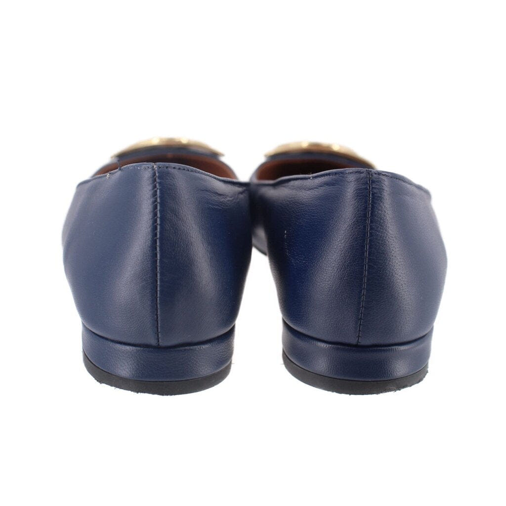 MARIO Valentino FLORA LOGO FLATS NAVY 9 US