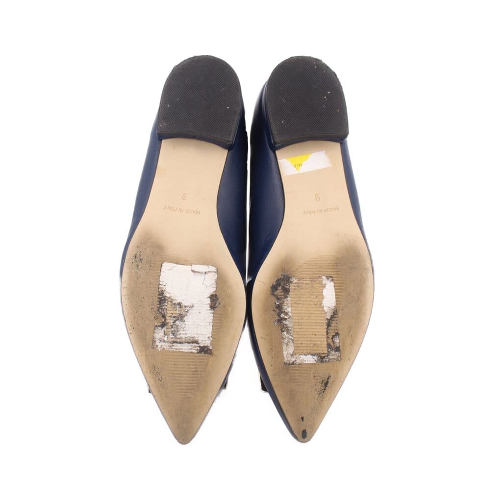 MARIO Valentino FLORA LOGO FLATS NAVY 9 US