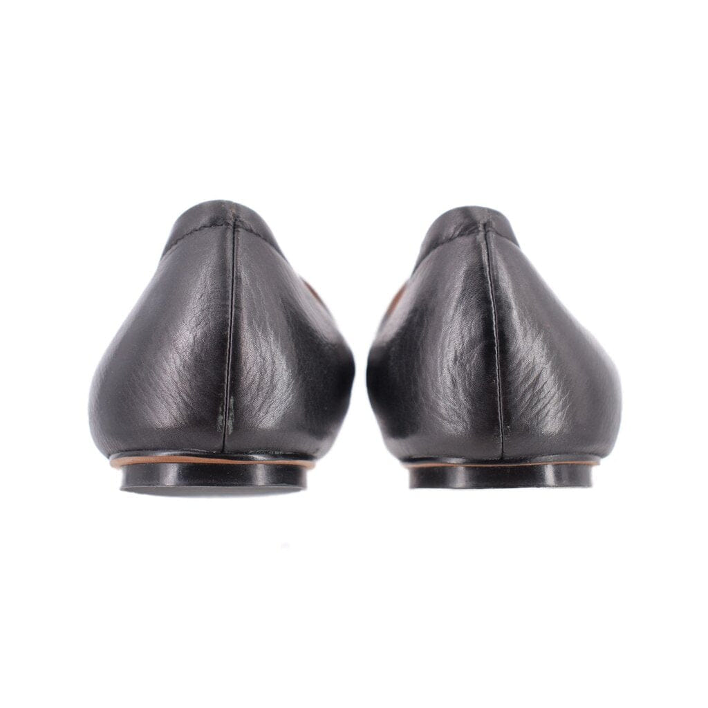 LINEA PAOLO LEATHER FLATS BLACK 7 US