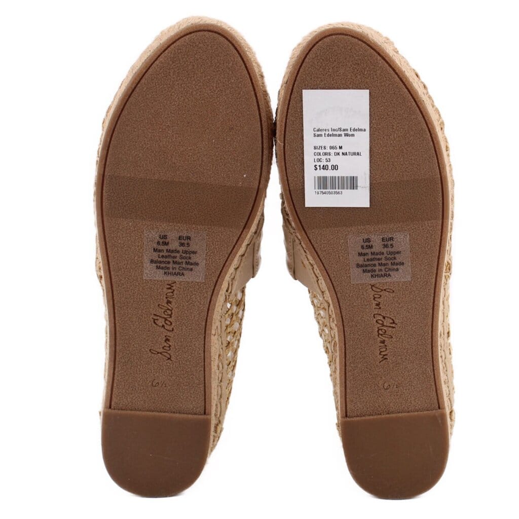 SAM Edelman RAFFIA FLATS TAN 6.5 US