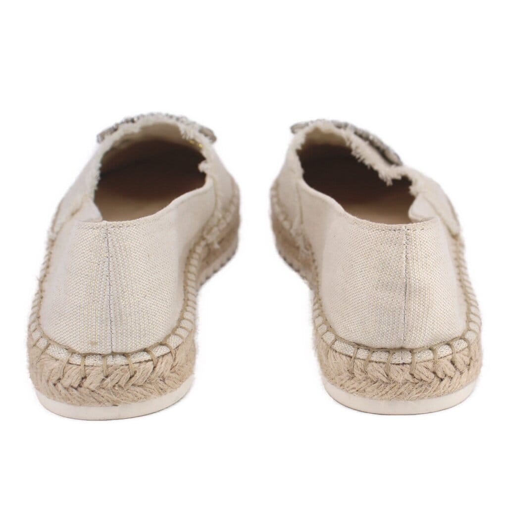 MARC Fisher RHINESTONE FLATS WHITE 9 US