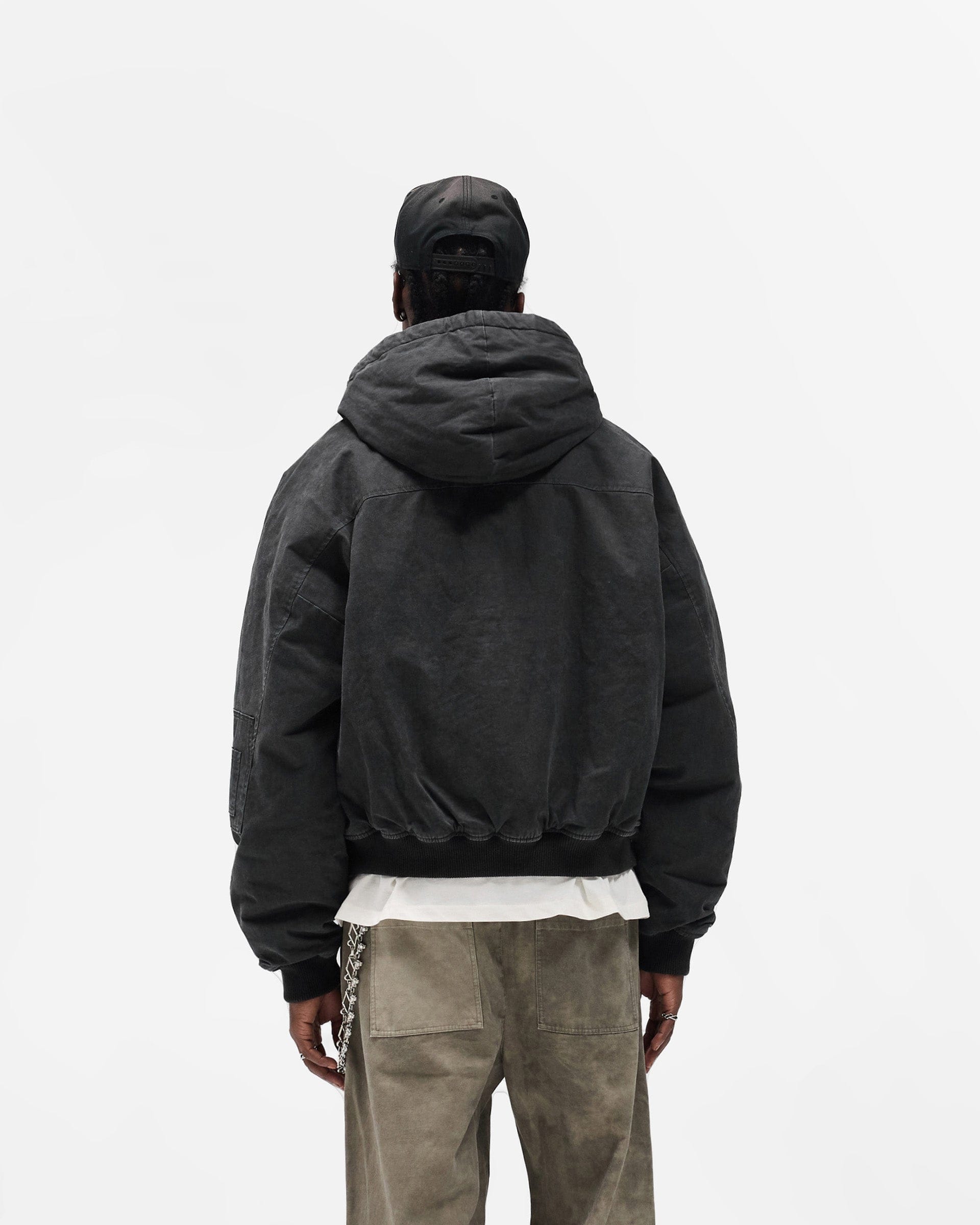 FW25 Hooded Bomber - Washed Black